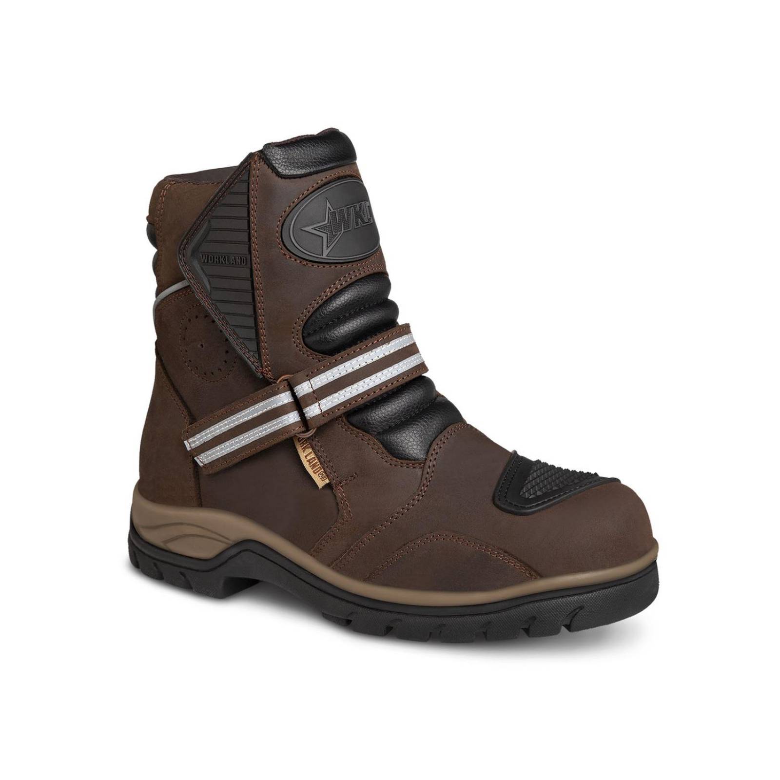 Bota motociclista hombre biker botin sport WKL 77430 Café 
