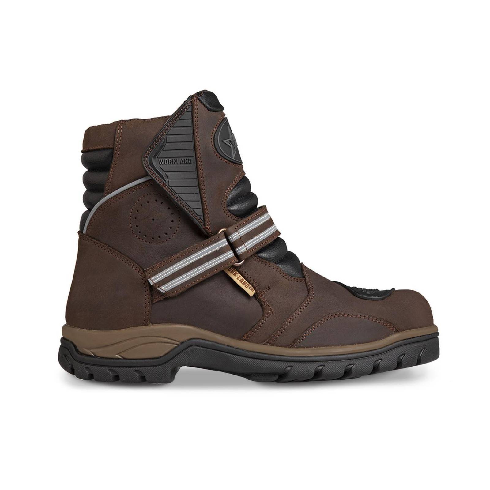 Bota motociclista hombre biker botin sport WKL 77430 Café 