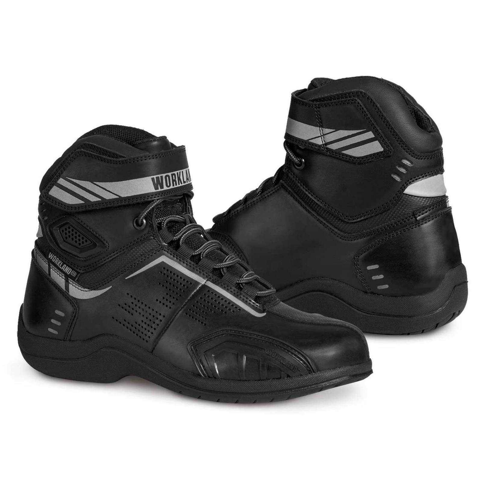 Bota motociclista hombre biker botin sport WKL 80016 Negro 