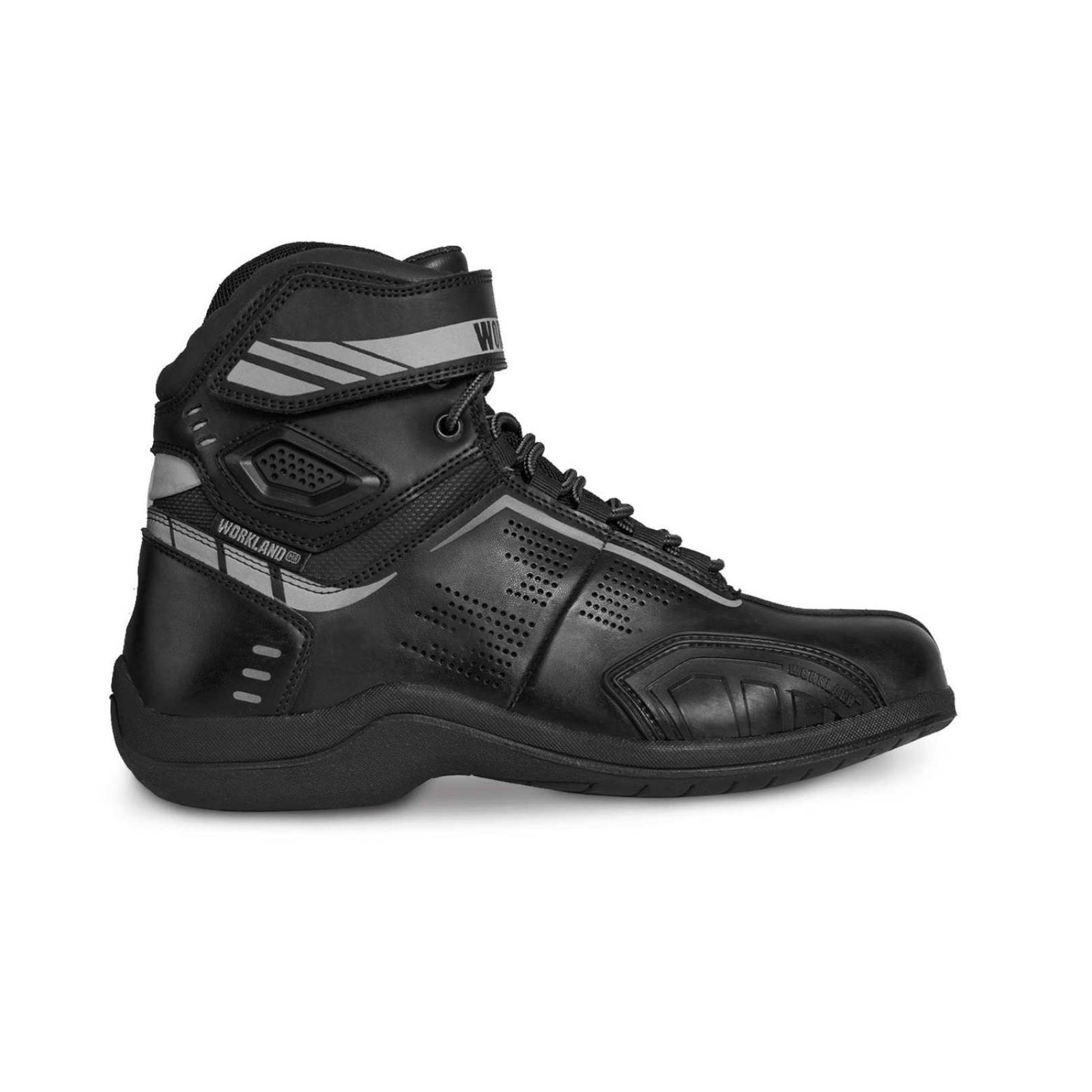 Bota motociclista hombre biker botin sport WKL 80016 Negro 