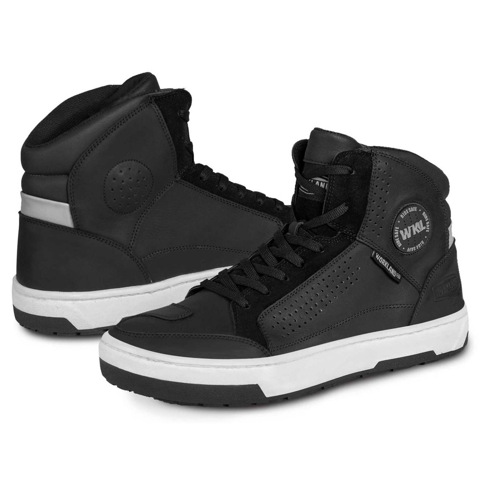 Tenis motociclista hombre botin moto biker WKL 80202 Negro