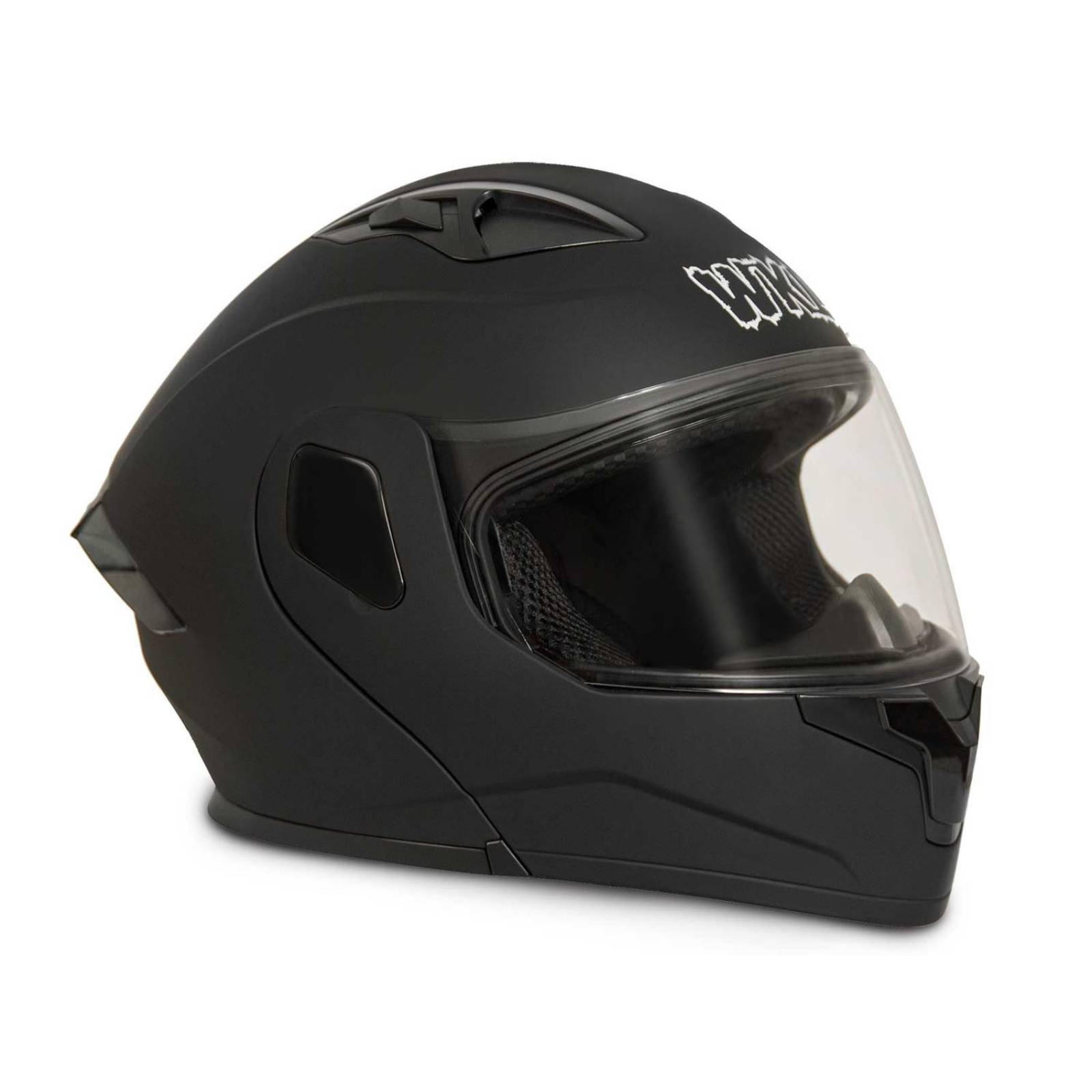 Casco motocicleta certificado DOT abatible moto WKL CH-103 Negro Mate