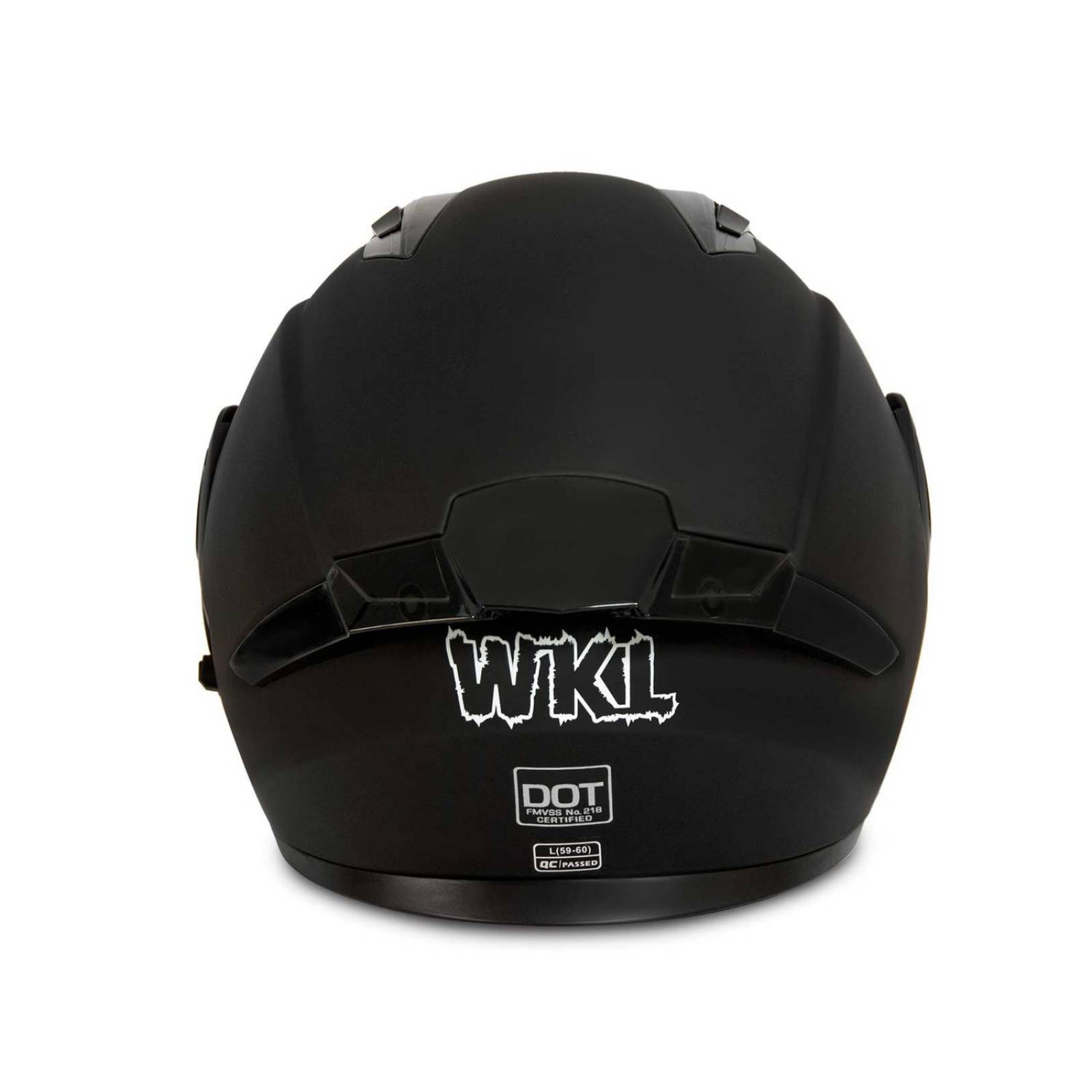 Casco motocicleta certificado DOT abatible moto WKL CH-103 Negro Mate
