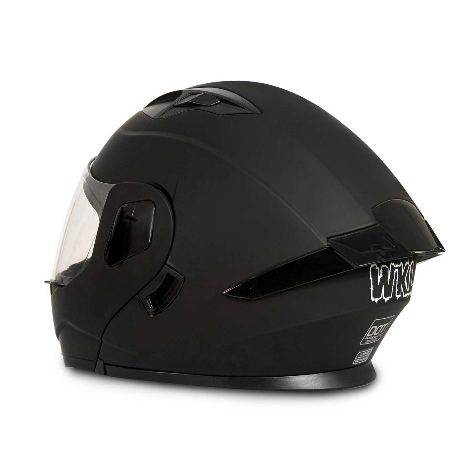 Casco motocicleta certificado DOT abatible moto WKL CH-103 Negro Mate