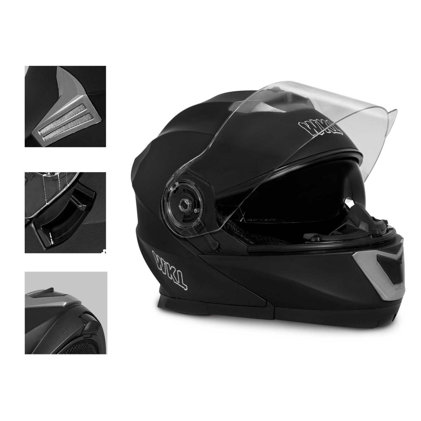Casco motocicleta certificado DOT abatible moto WKL M3-160