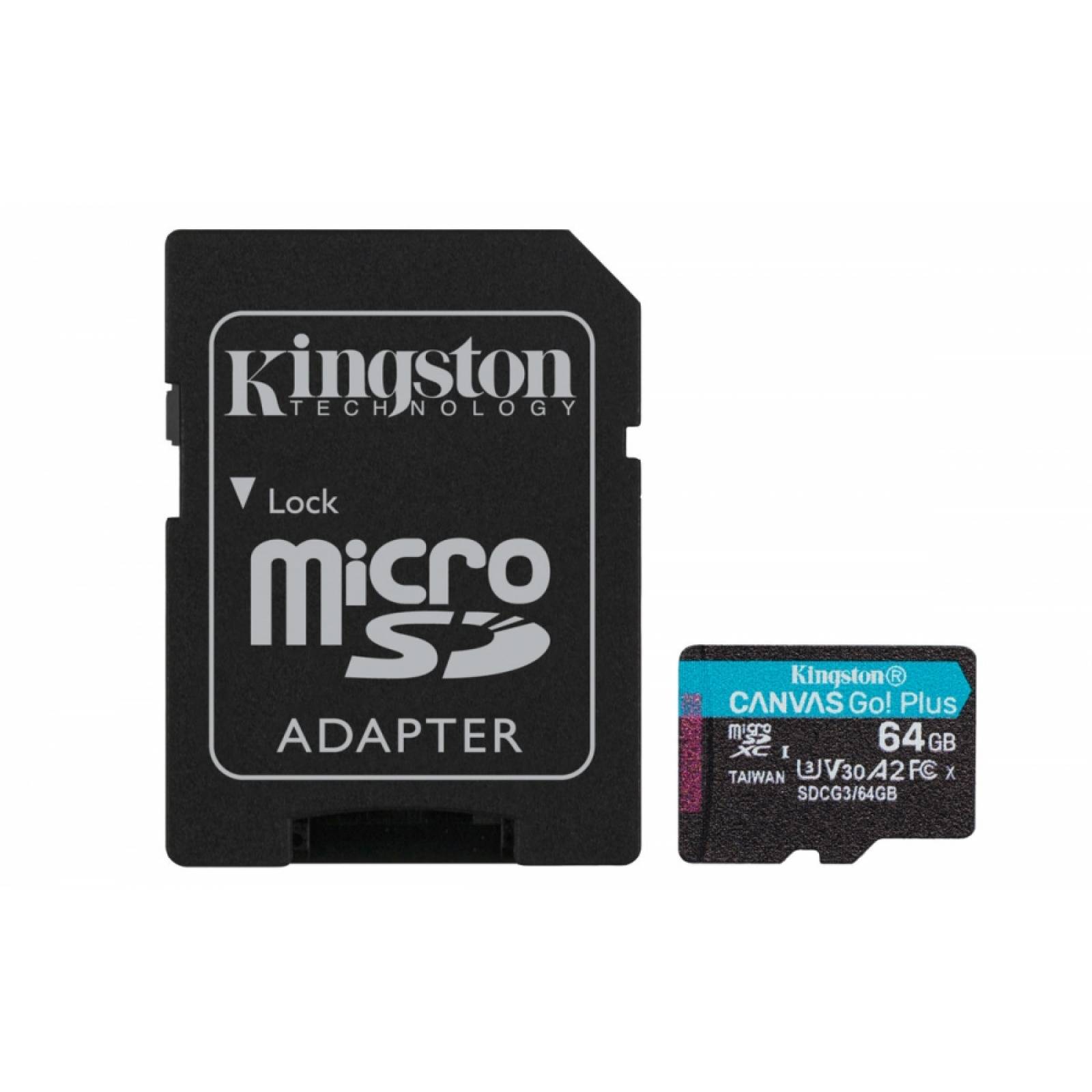 MEMORIA KINGSTON MICRO SDXC CANVAS GO PLUS 64GB 