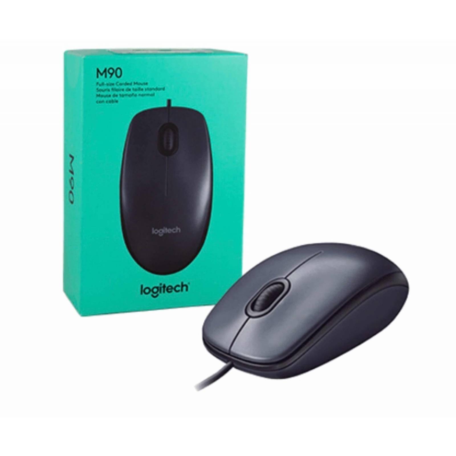 MOUSE LOGITECH M90 NEGRO OPTICO ALAMBRICO USB PC MAC