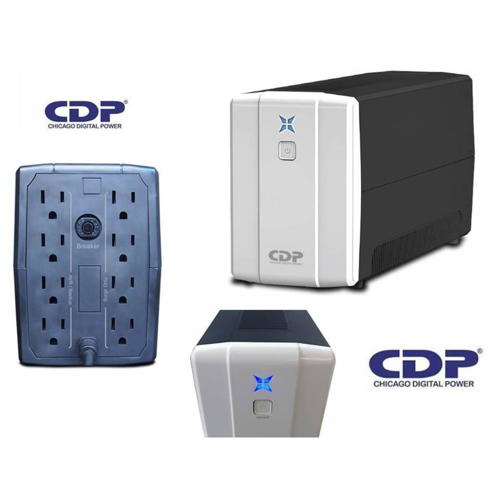 NO BREAK CDP 1000VA 500 W  8 CONT  LEDs RESP  DE BATERIA Y SUP DE PICOS