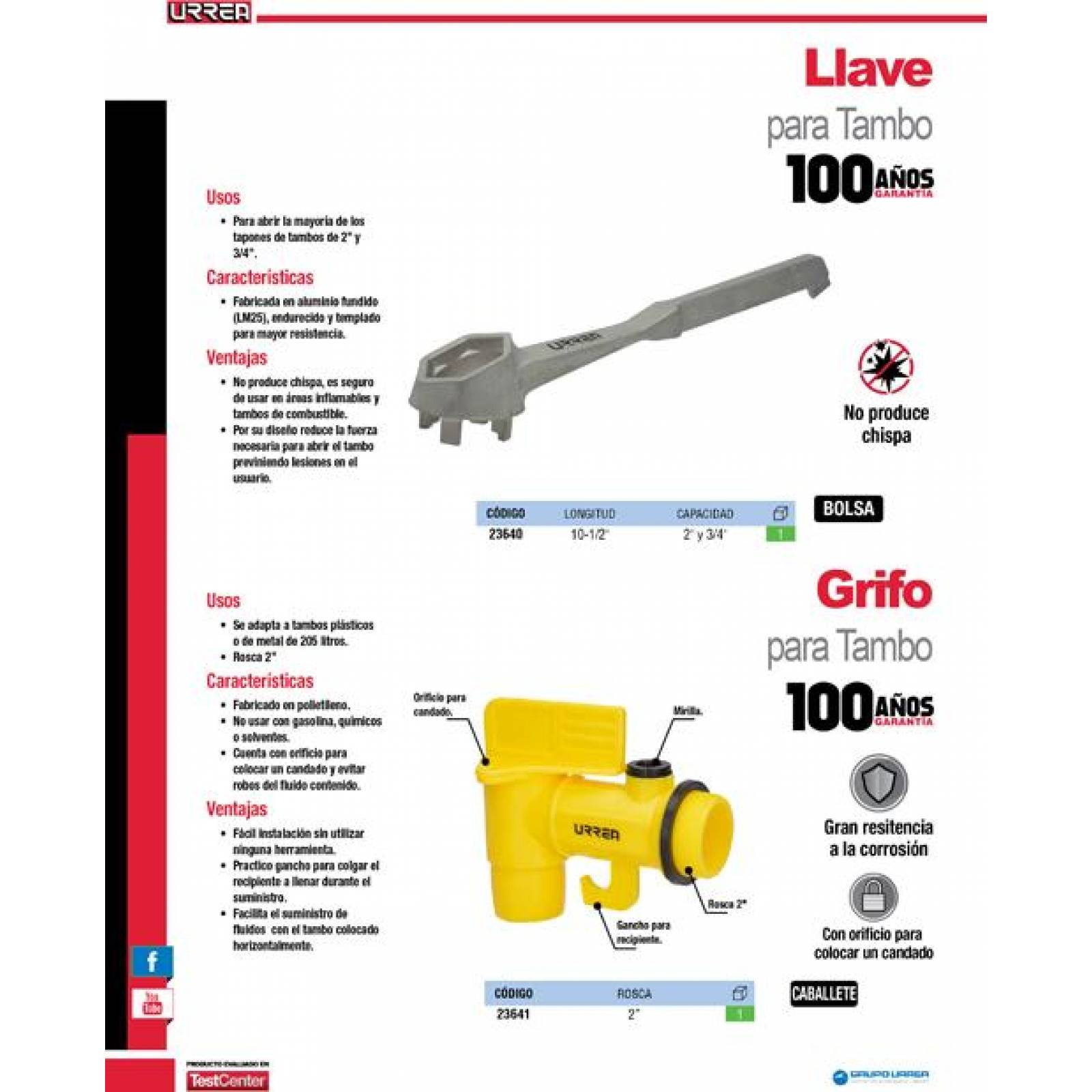 Llave para tapa de tambo 
