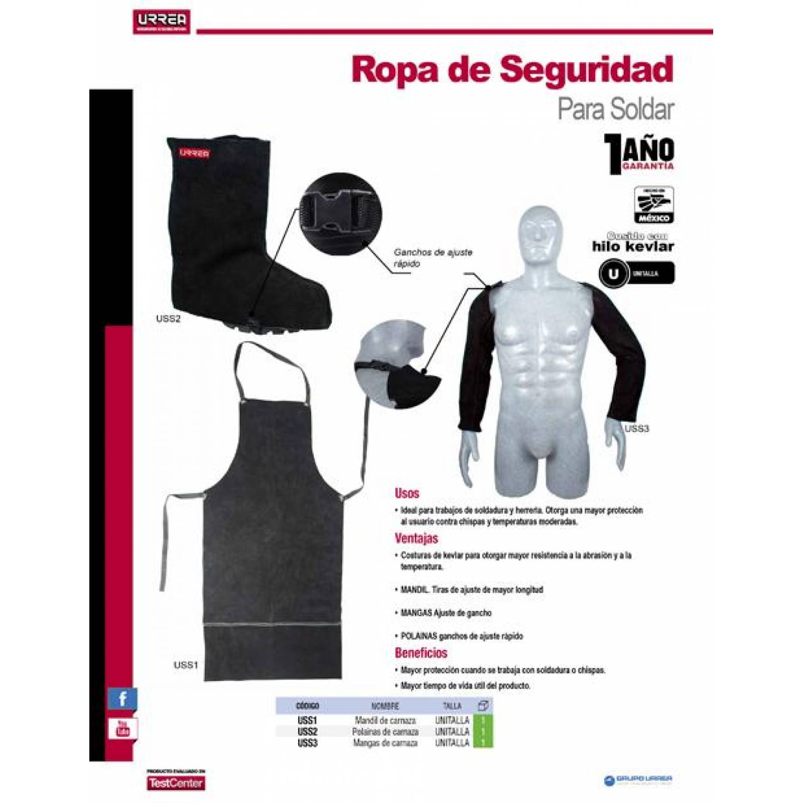 Mandil de carnaza color negro. 