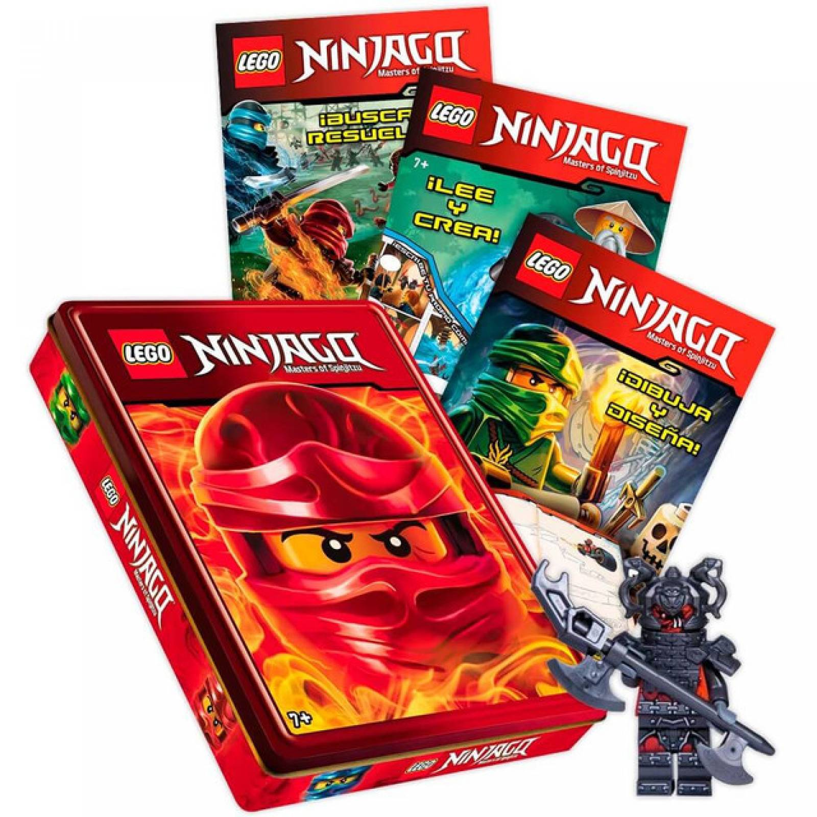 LEGO NINJAGO PAQUETE DE LIBROS + TIN BOX