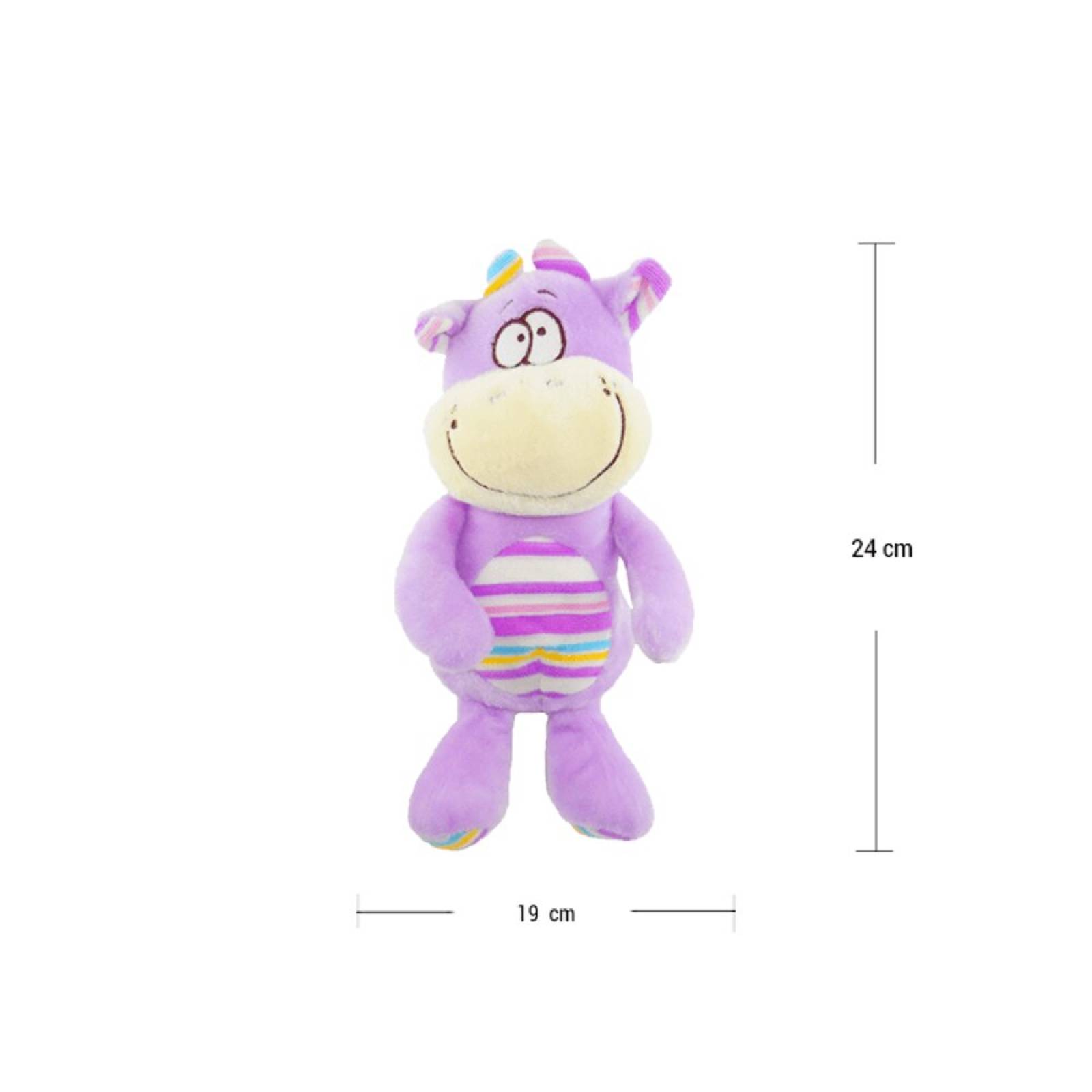 Vaquita Morada de Peluche Sonriente Suave Hipoalérgenica