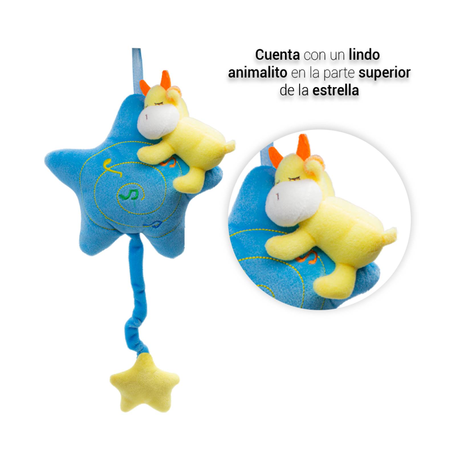 Atrapasueños Azul de Peluche Musical para Bebé