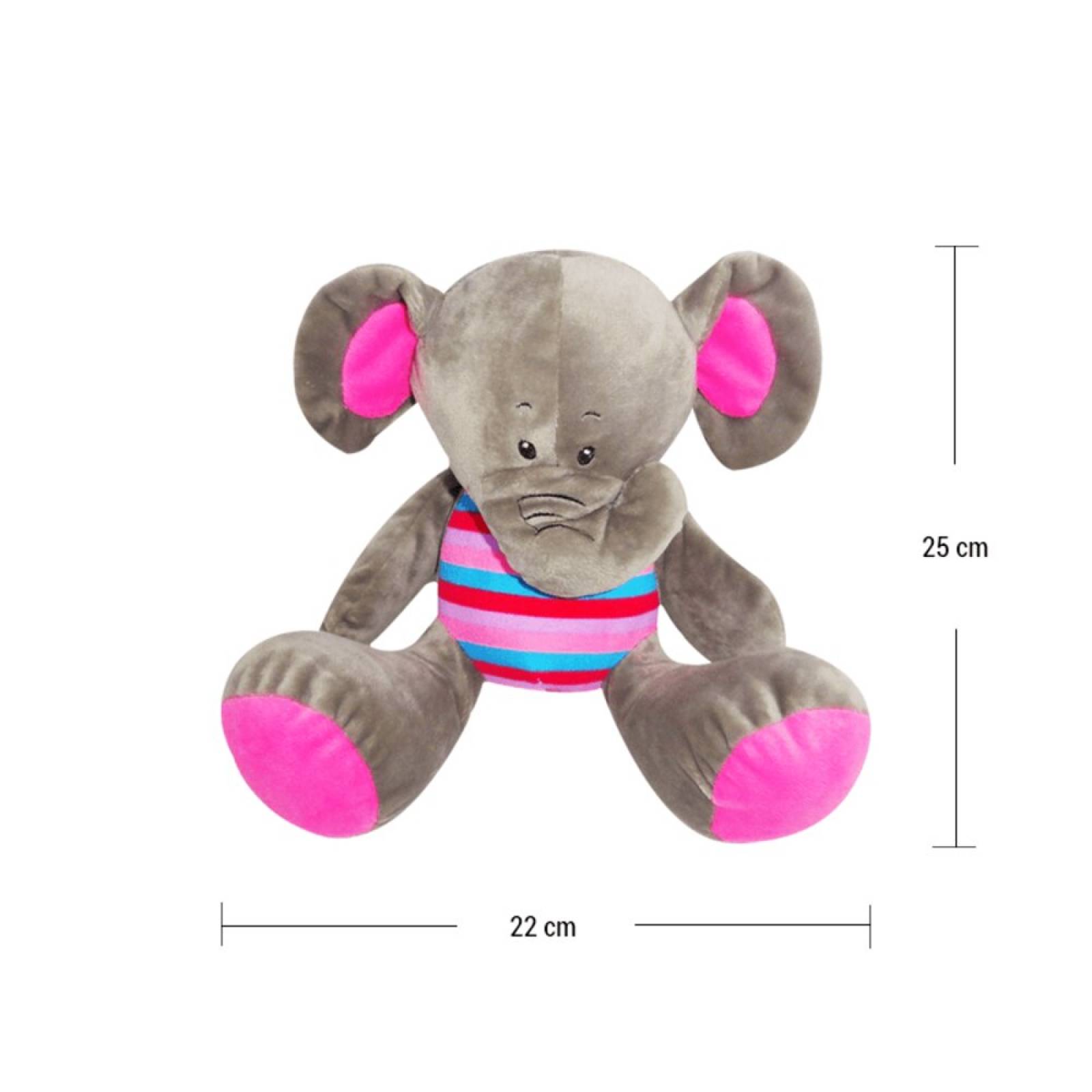 Alcancía de Oso Rayitas de Peluche