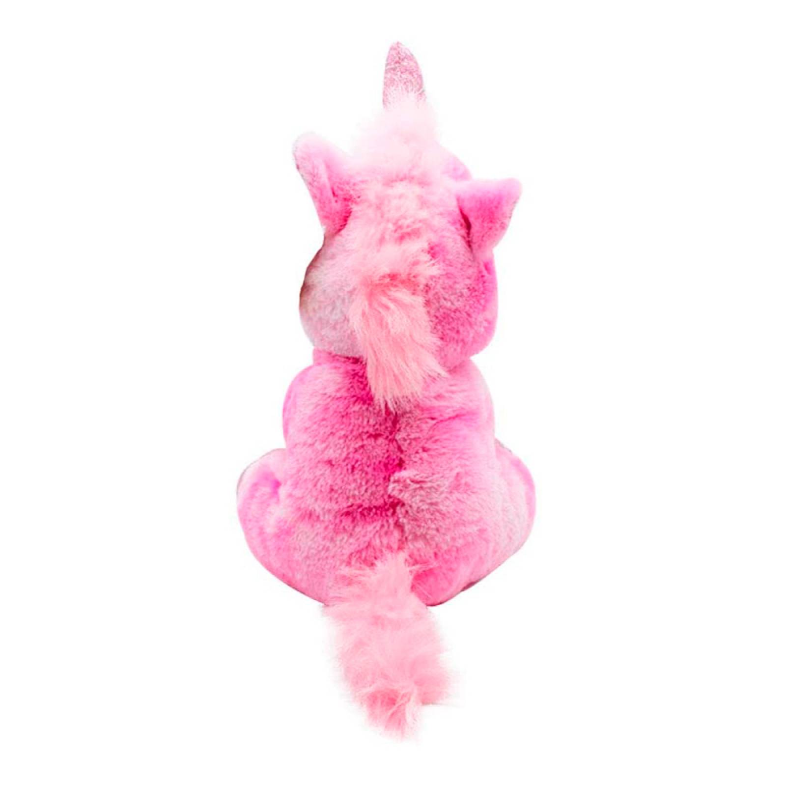Unicornio Rosa de Peluche Bicolor Detalles Brillosos