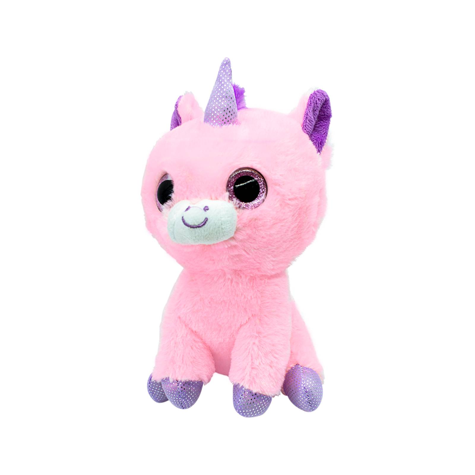 Peluche Unicornio Baby Feliz Rosa Tela Ultra Suave Hipoalergénico