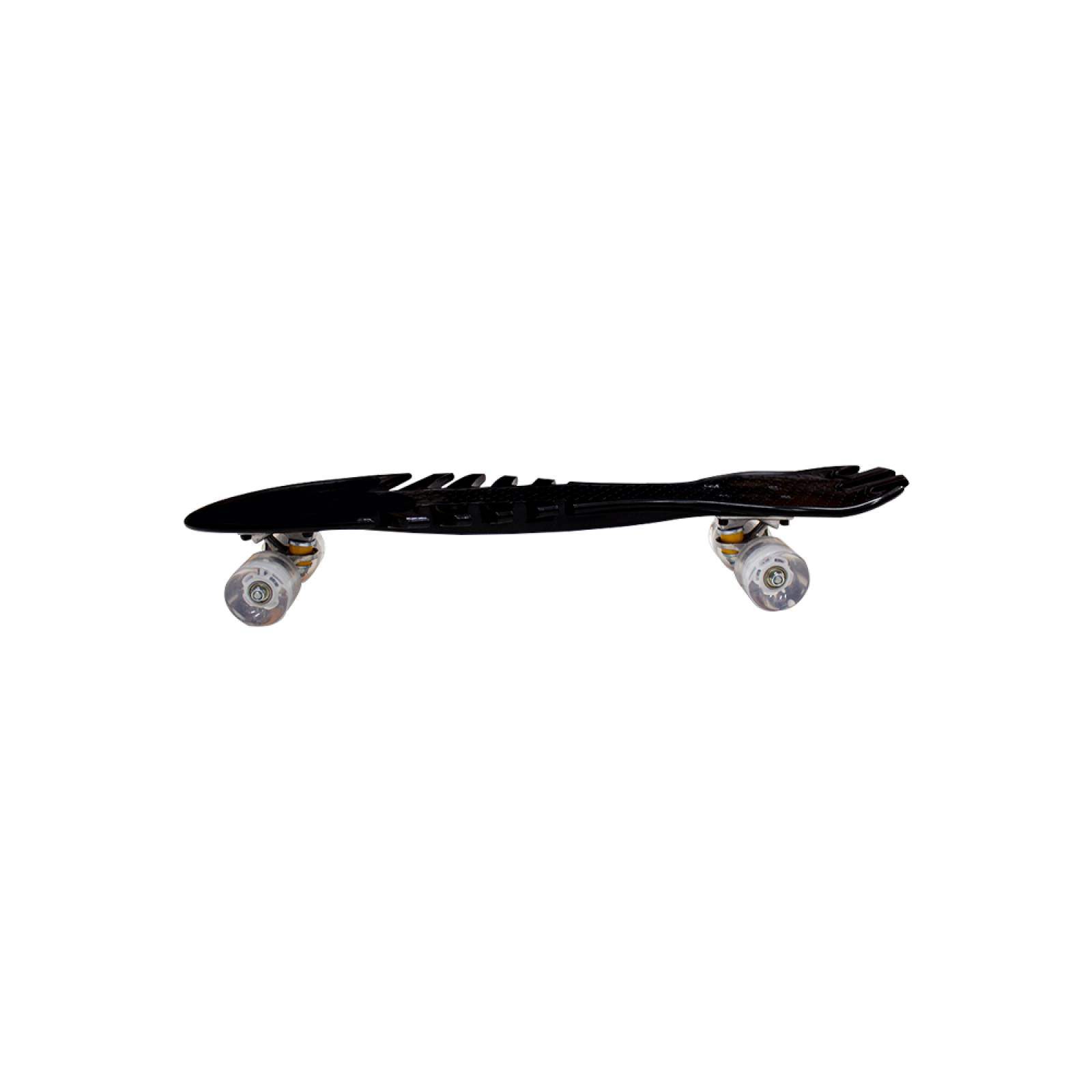 Patineta Skate Waveboard Negro Poliuretano Alta Resistencia 4 Llantas Gel Luz Led
