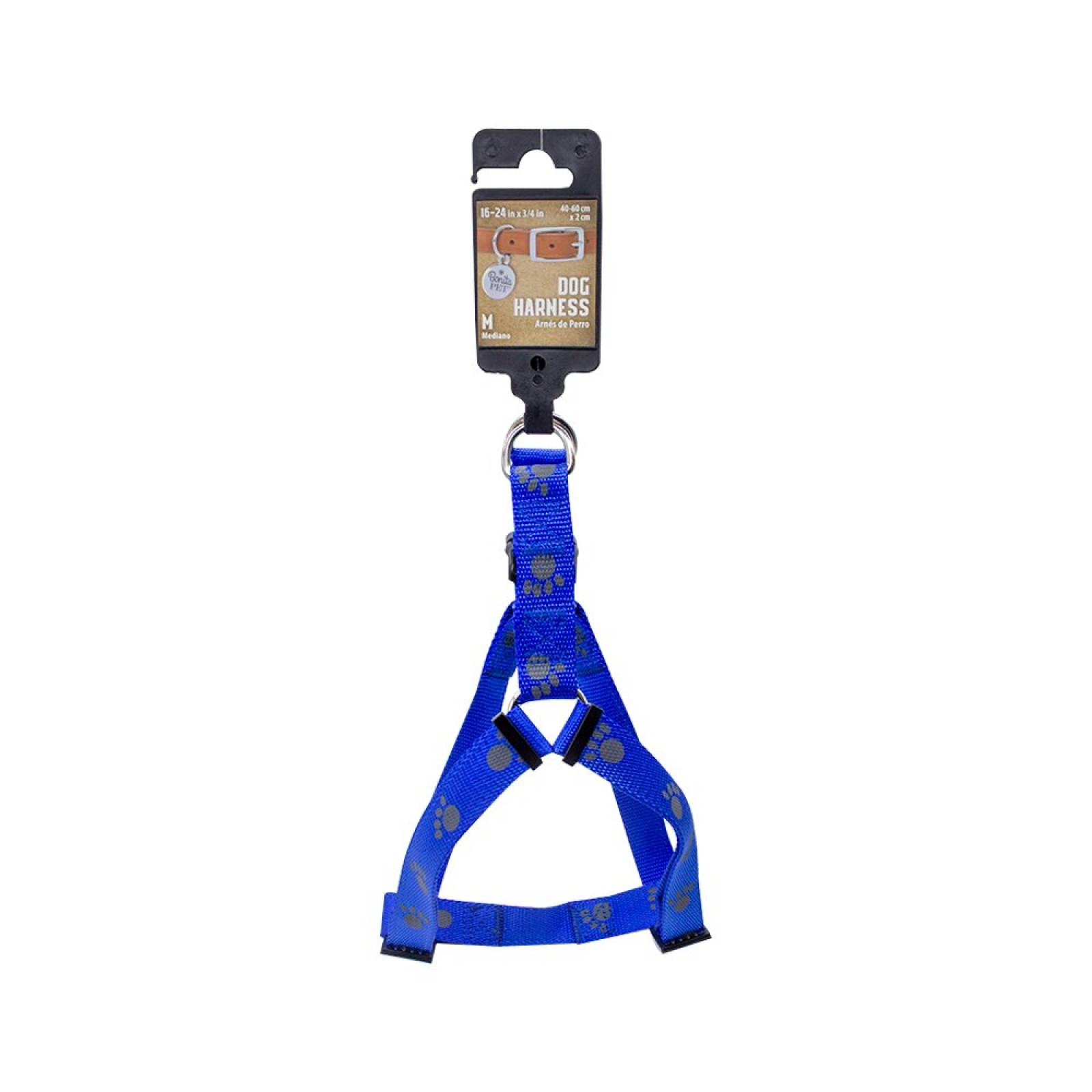 Arnes De Seguridad Pechera Azul Ajustable Para Perro Mediano Mascotas