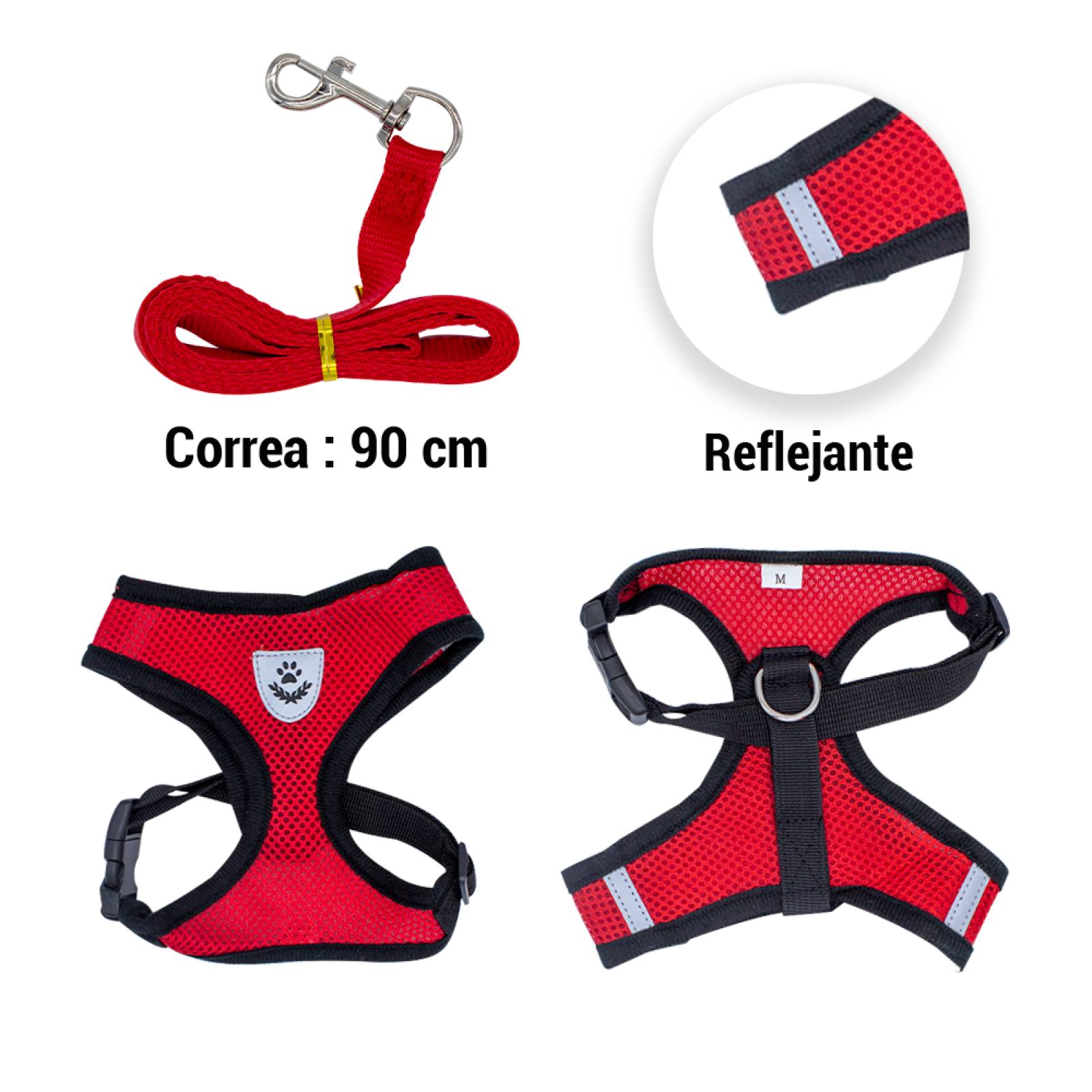 Arnes De Seguridad Tipo Pechera Negro Ajustable Para Perros Grande