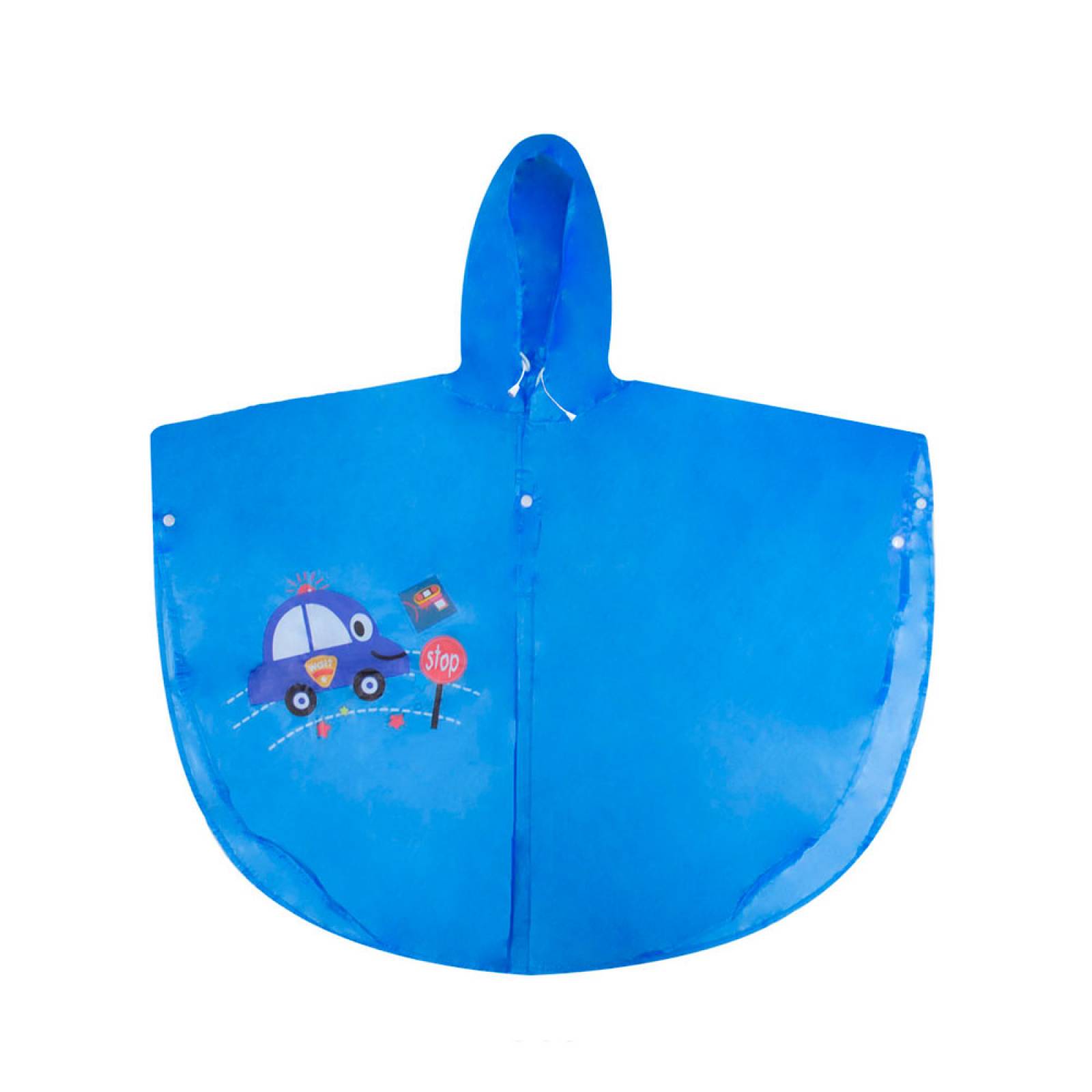 Paquete de 12 Piezas Poncho Con Capucha Impermeable para Niños de Colores de PVC Infantil Con Figuras Infantiles