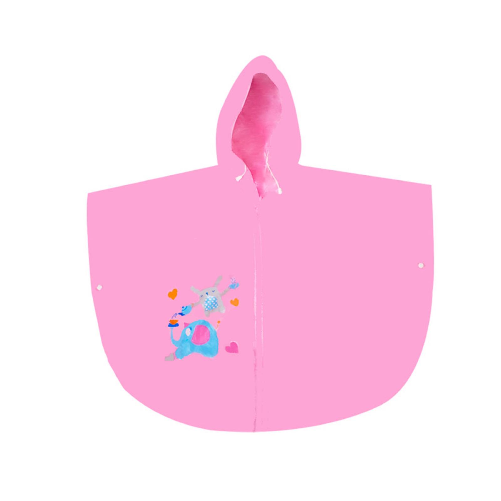 Paquete de 12 Piezas Poncho Con Capucha Impermeable para Niños de Colores de PVC Infantil Con Figuras Infantiles