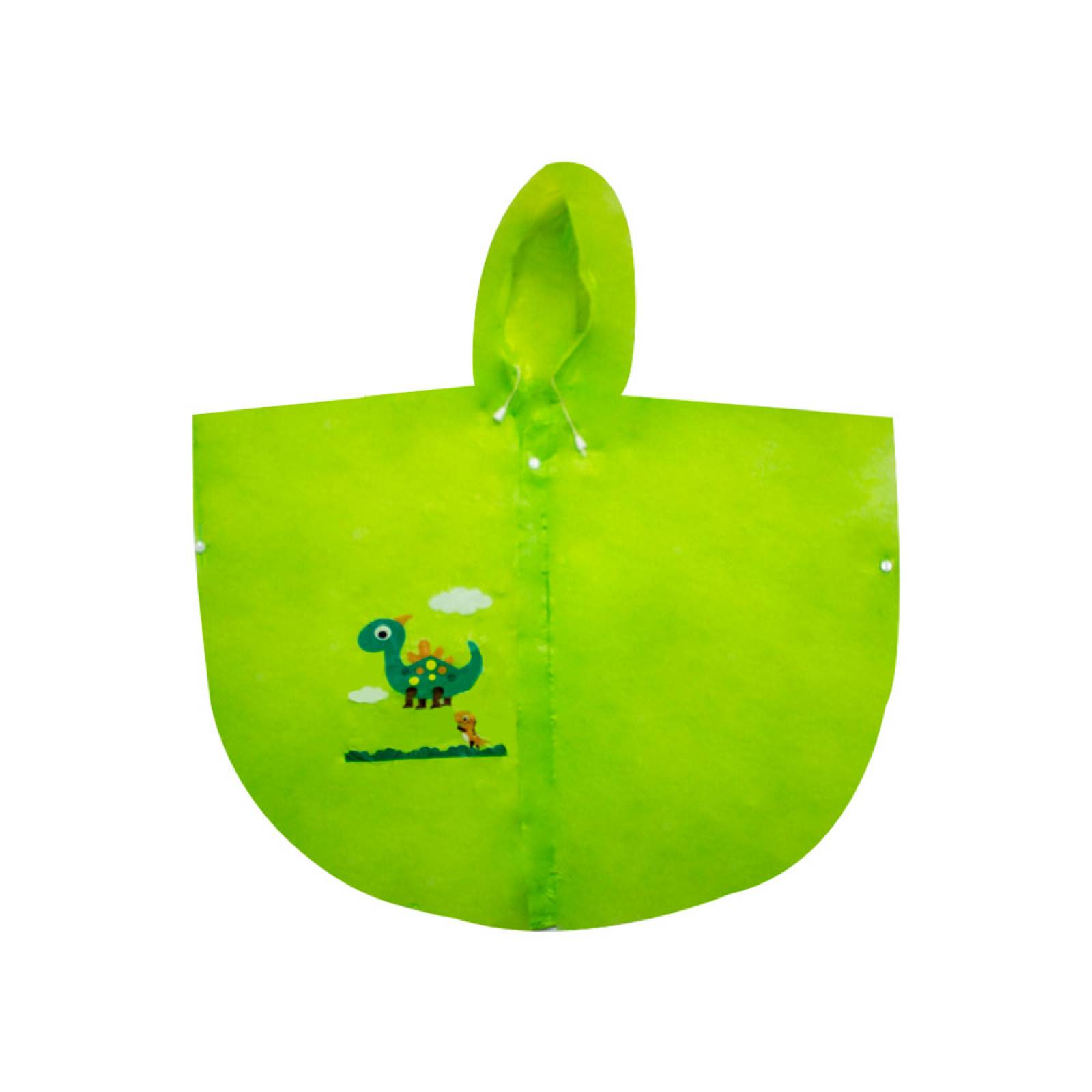Paquete de 12 Piezas Poncho Con Capucha Impermeable para Niños de Colores de PVC Infantil Con Figuras Infantiles