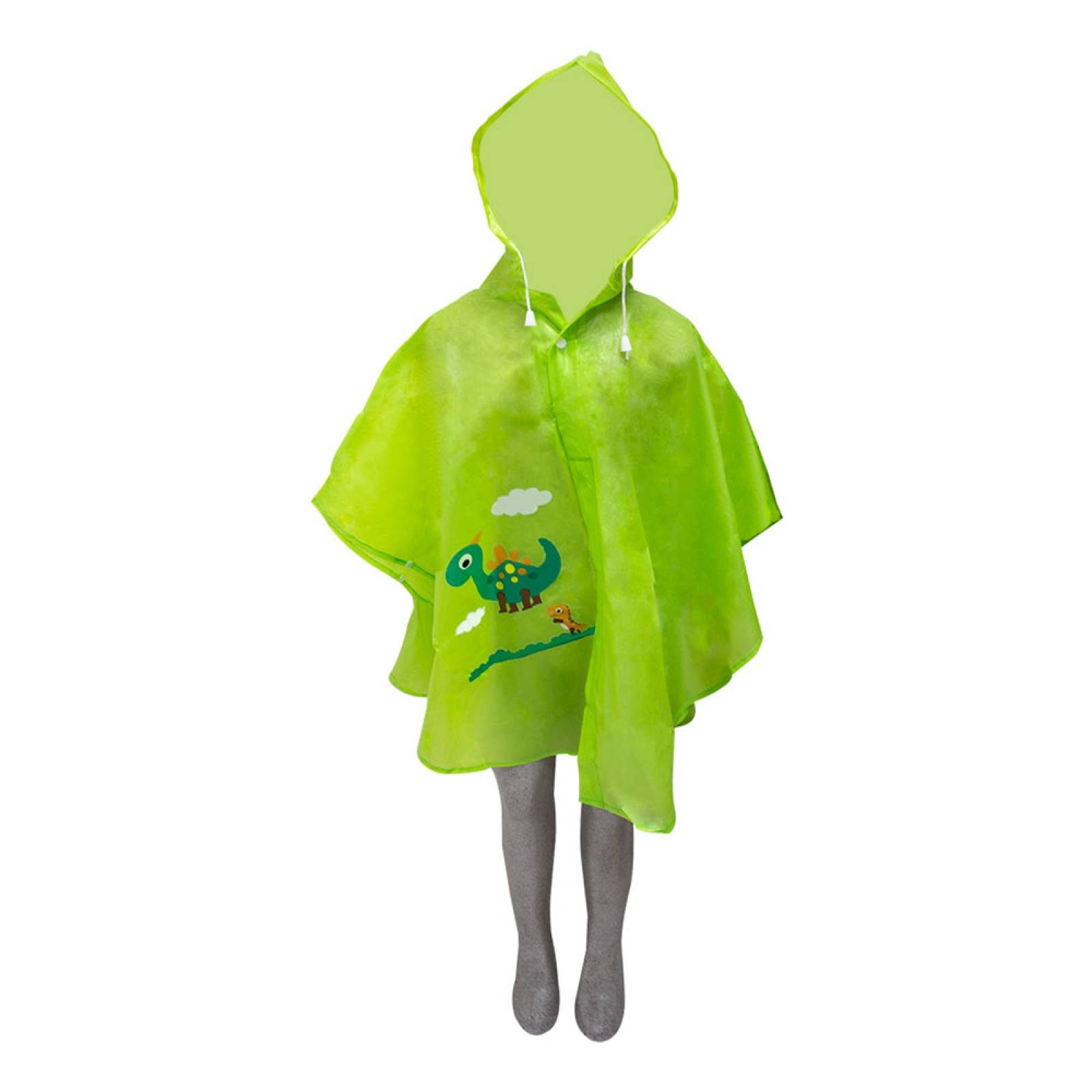 Paquete de 12 Piezas Poncho Con Capucha Impermeable para Niños de Colores de PVC Infantil Con Figuras Infantiles