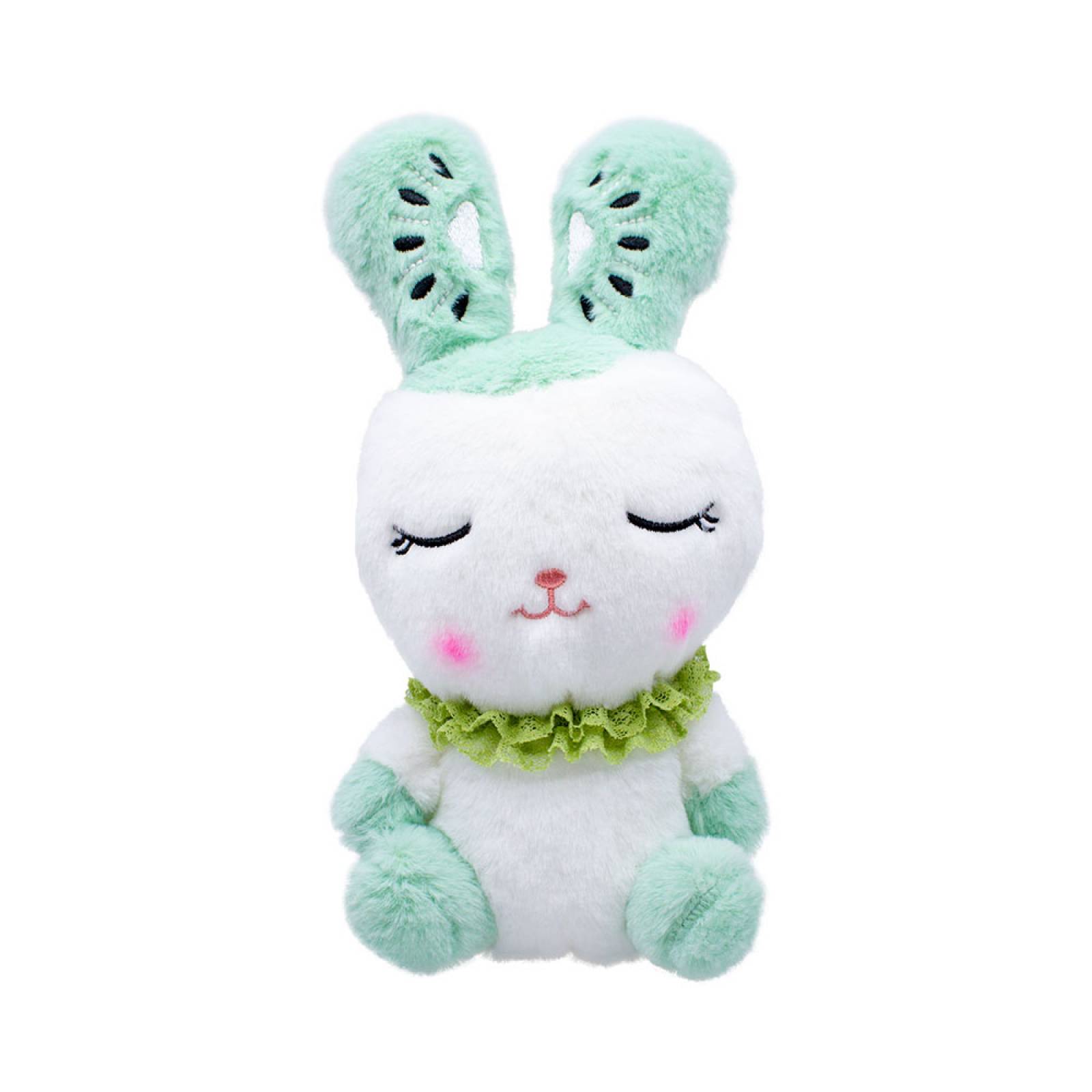 Conejo Blanco De Peluche Suave 28 Cm Conejito Kawaii Con Frutas en las Orejas Rabbit Bunny