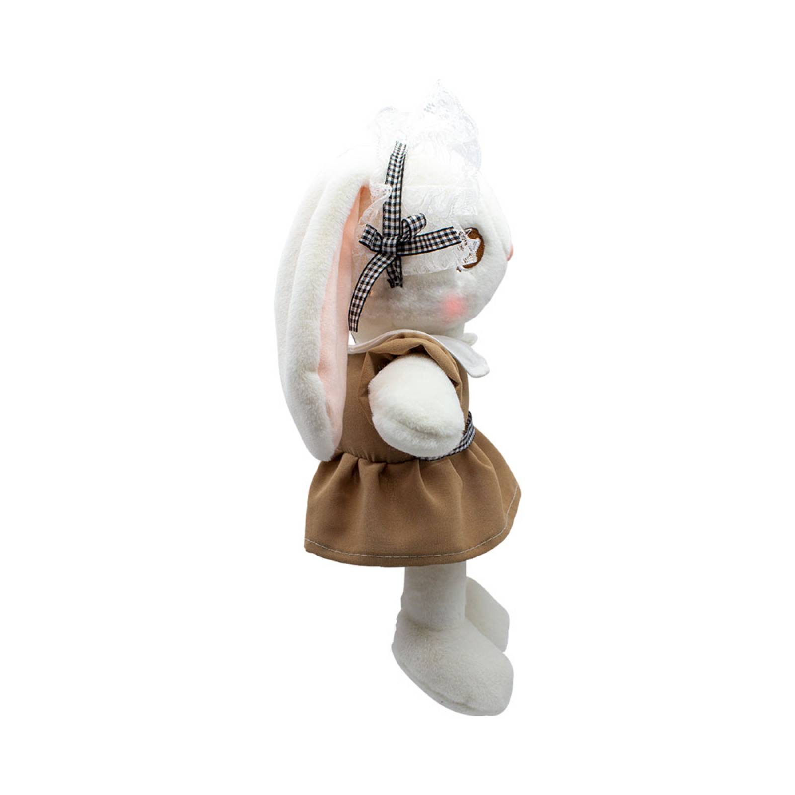 Paquete de Conejos Blancos De Peluche Con Vestido  35 Cm Conejito Kawaii 2 Pzas Rabbit Bunny Abrazable