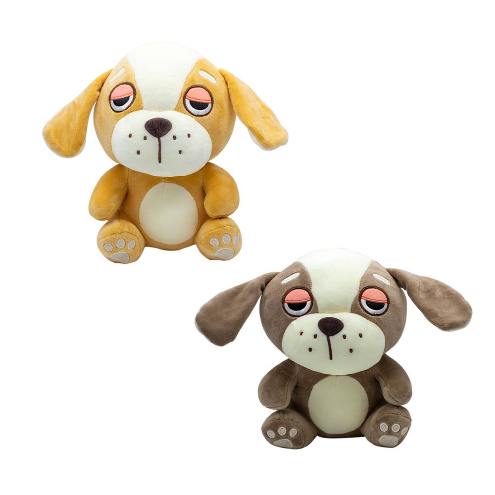 Paquete de Perrito de Peluche 23 Cm Kawaii Suave 2 Pzas Con Ojos Tristes Perro Juguete de Peluche