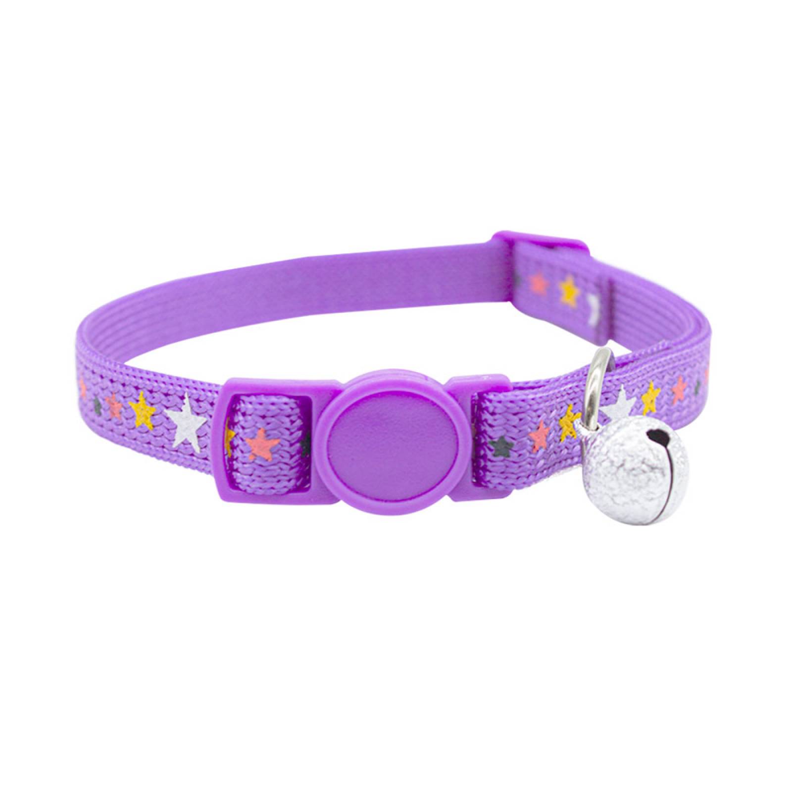 Collar Para Gato Ajustable Con Cascabel De Colores Accesorio de Mascotas Pe 6 Pzas