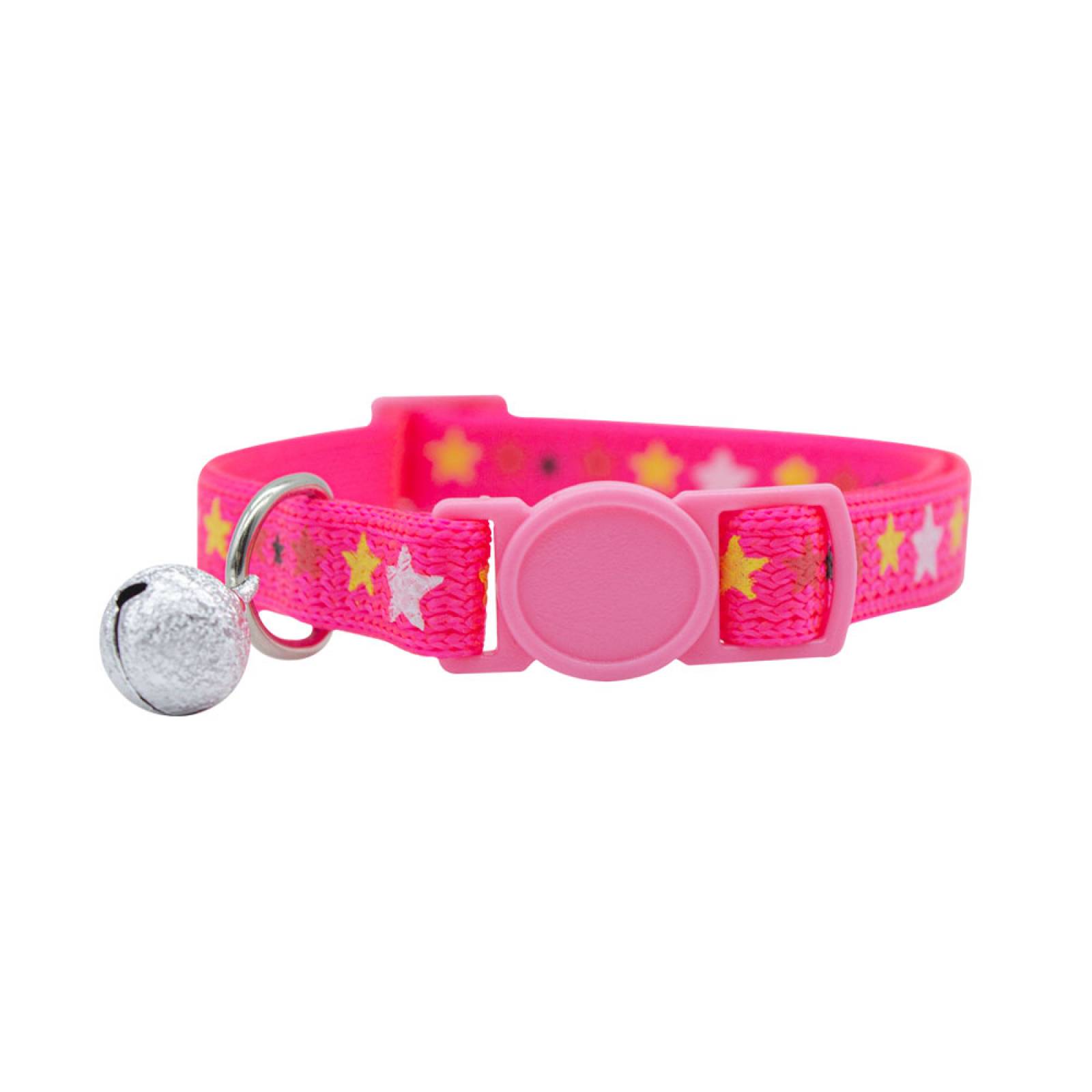 Collar Para Gato Ajustable Con Cascabel De Colores Accesorio de Mascotas Pe 6 Pzas