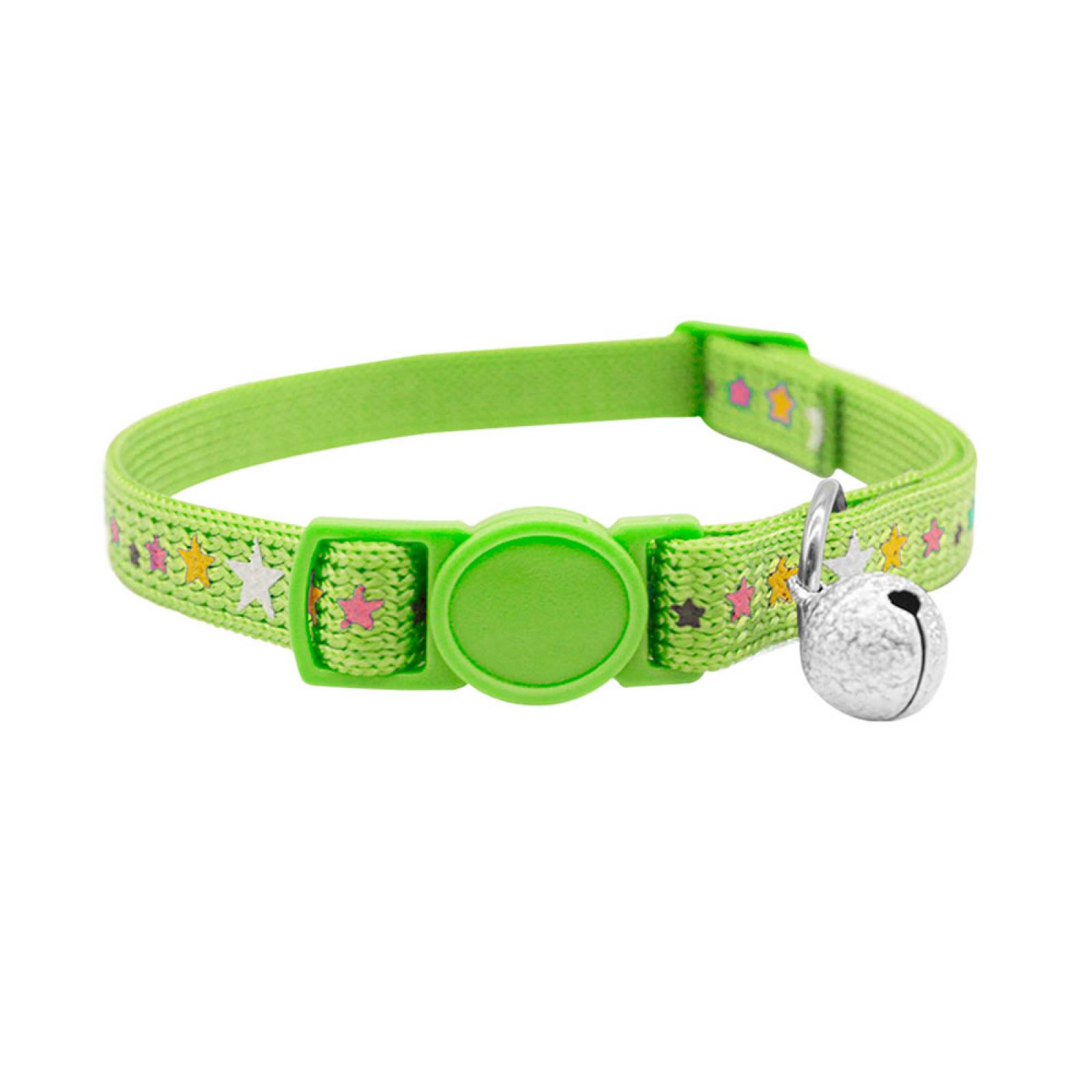 Collar Para Gato Ajustable Con Cascabel De Colores Accesorio de Mascotas Pe 6 Pzas