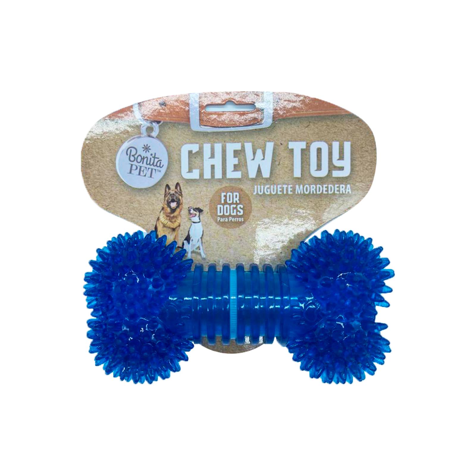 Juguete Para Perros Mascotas Cachorro Hueso Huppy De Goma Azul Juguete Dental