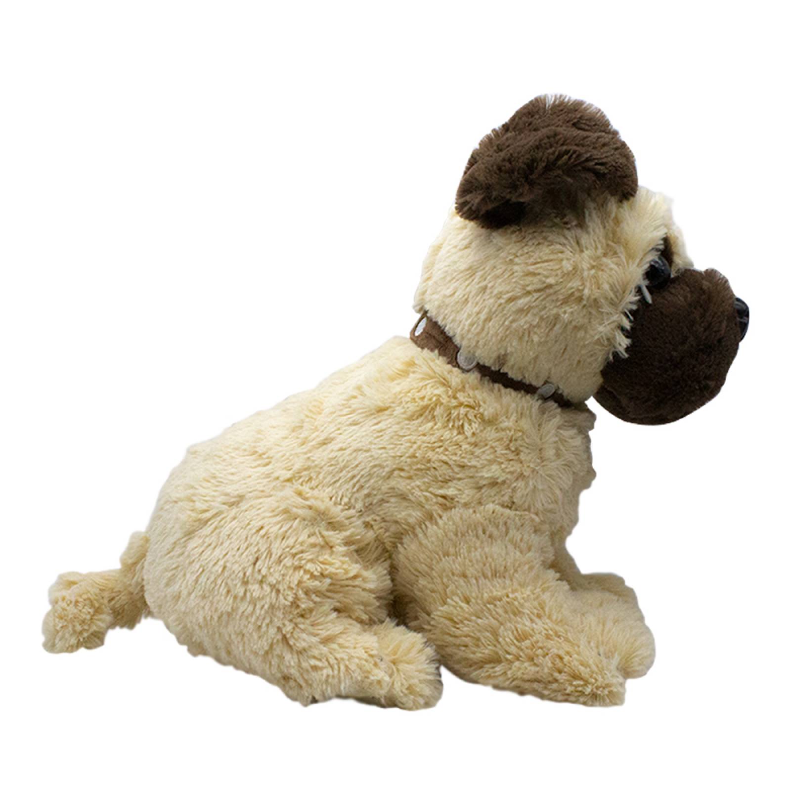 Perro Perrito Cachorro Pug De Peluche Beige Grande Juguete Infantil Ultra Suave 28 cm Altura