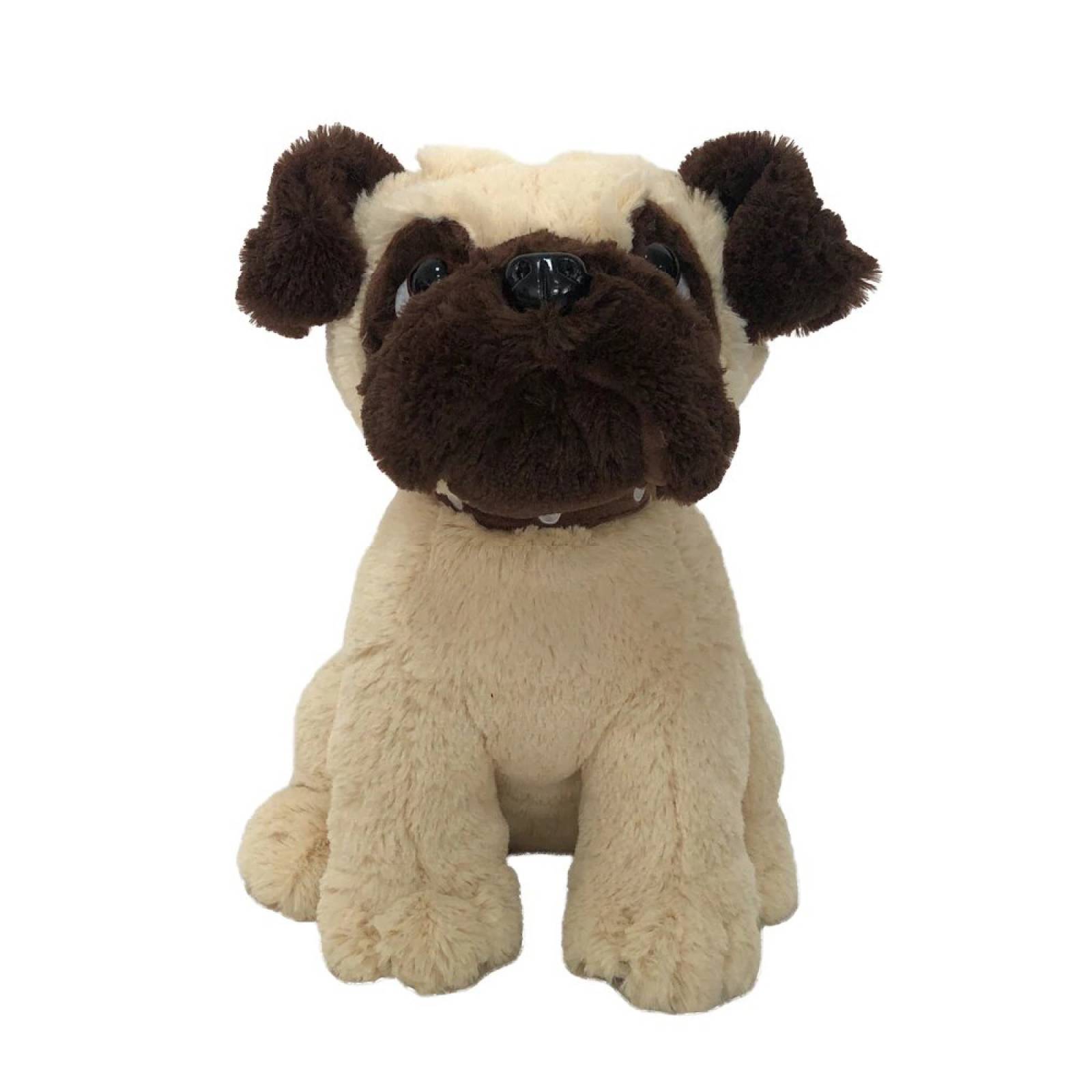 Perro Perrito Cachorro Pug De Peluche Beige Chico Juguete Infantil Ultra Suave 25 cm Altura