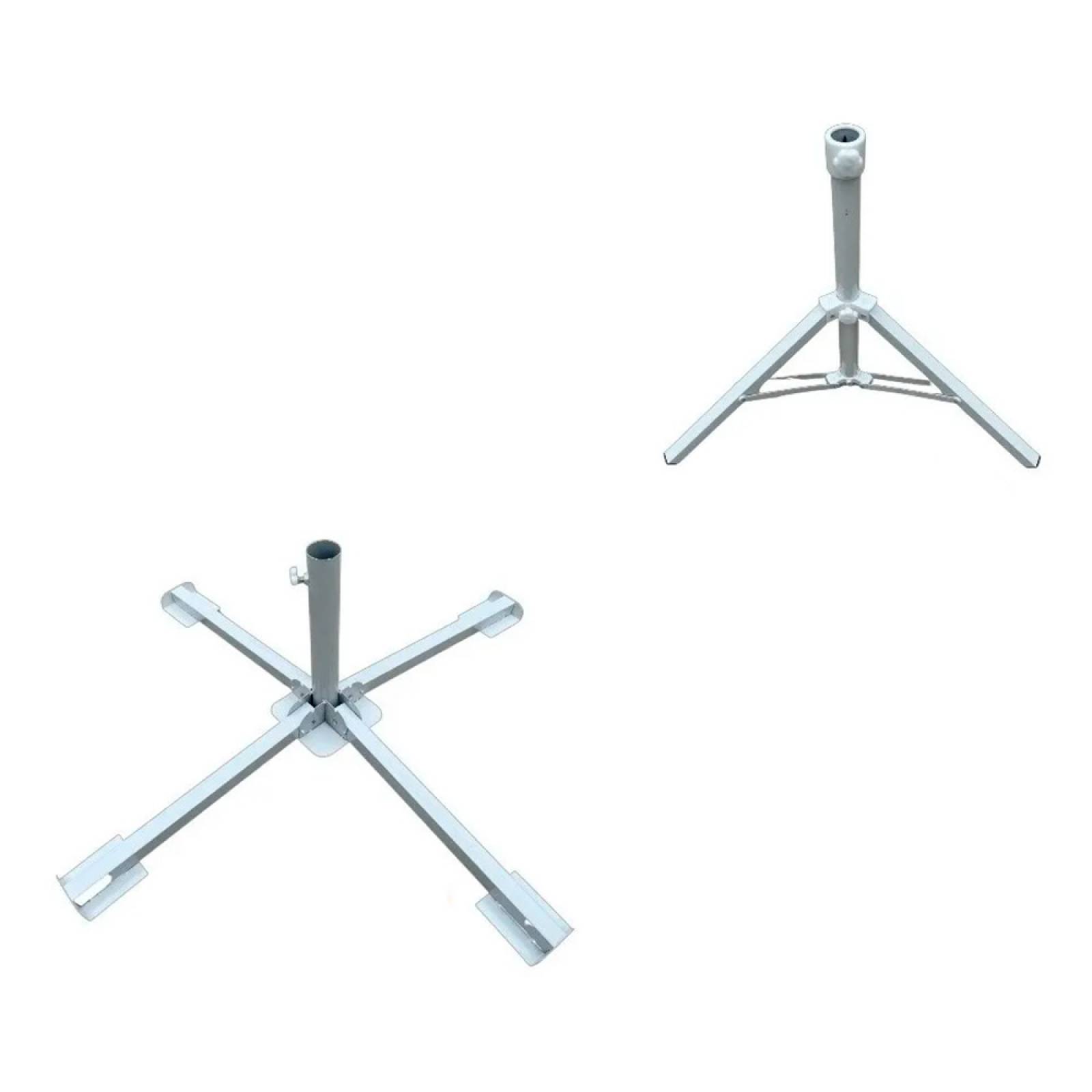 Base Portátil Y Plegable Para Sombrilla Playa Y Jardín Metal 4 Patas