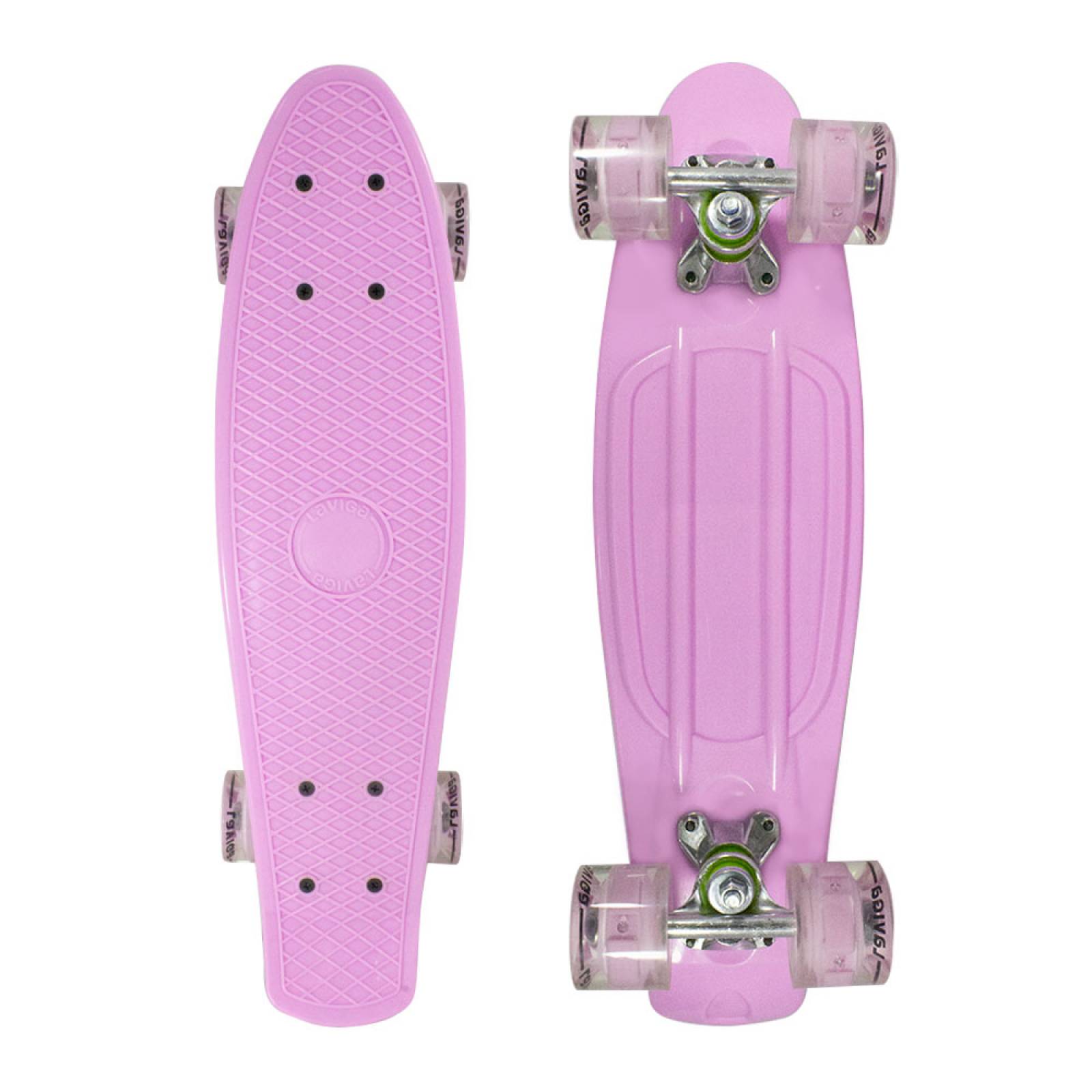 Patineta Tipo Penny Classic Banana De Colores Con Luz Led