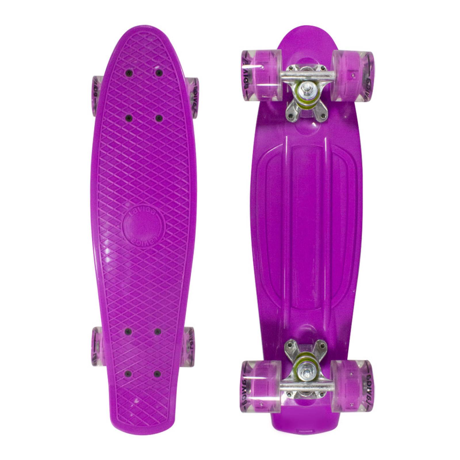 Patineta Tipo Penny Classic Banana De Colores Con Luz Led