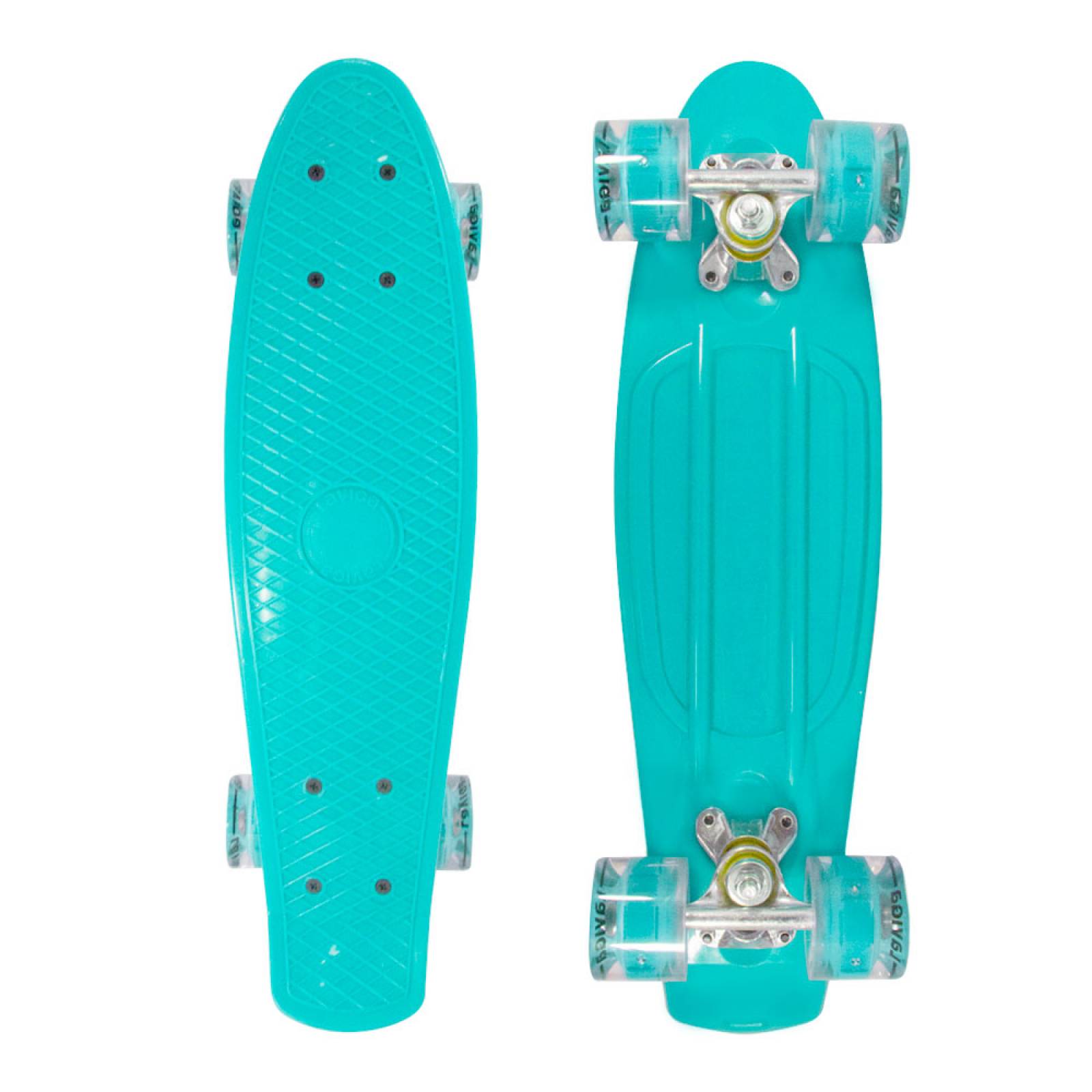 Patineta Tipo Penny Classic Banana De Colores Con Luz Led