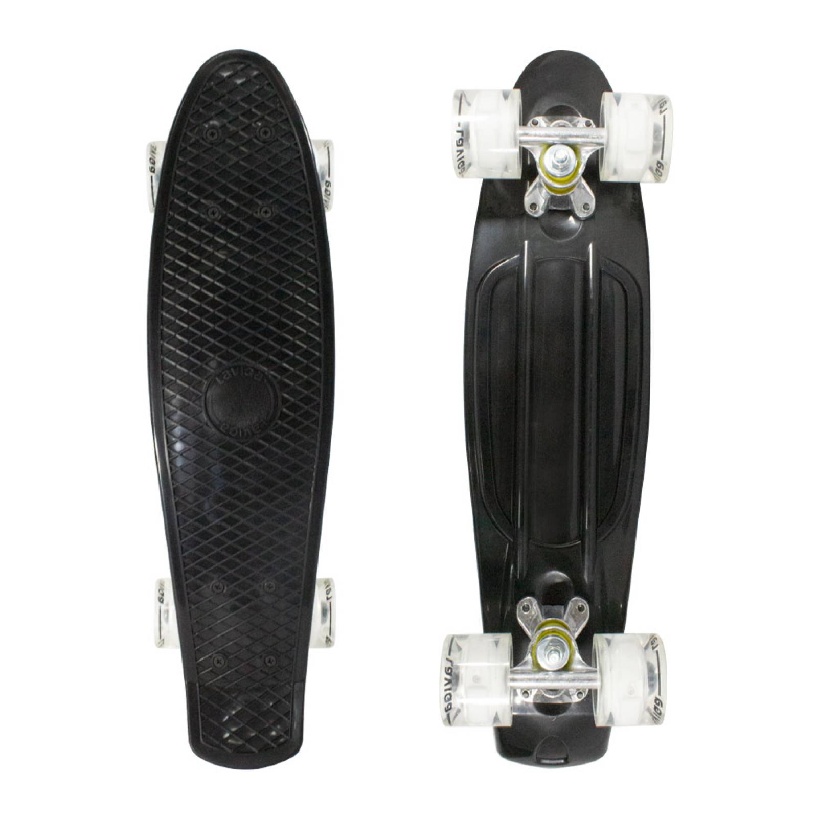 Patineta Tipo Penny Classic Banana De Colores Con Luz Led