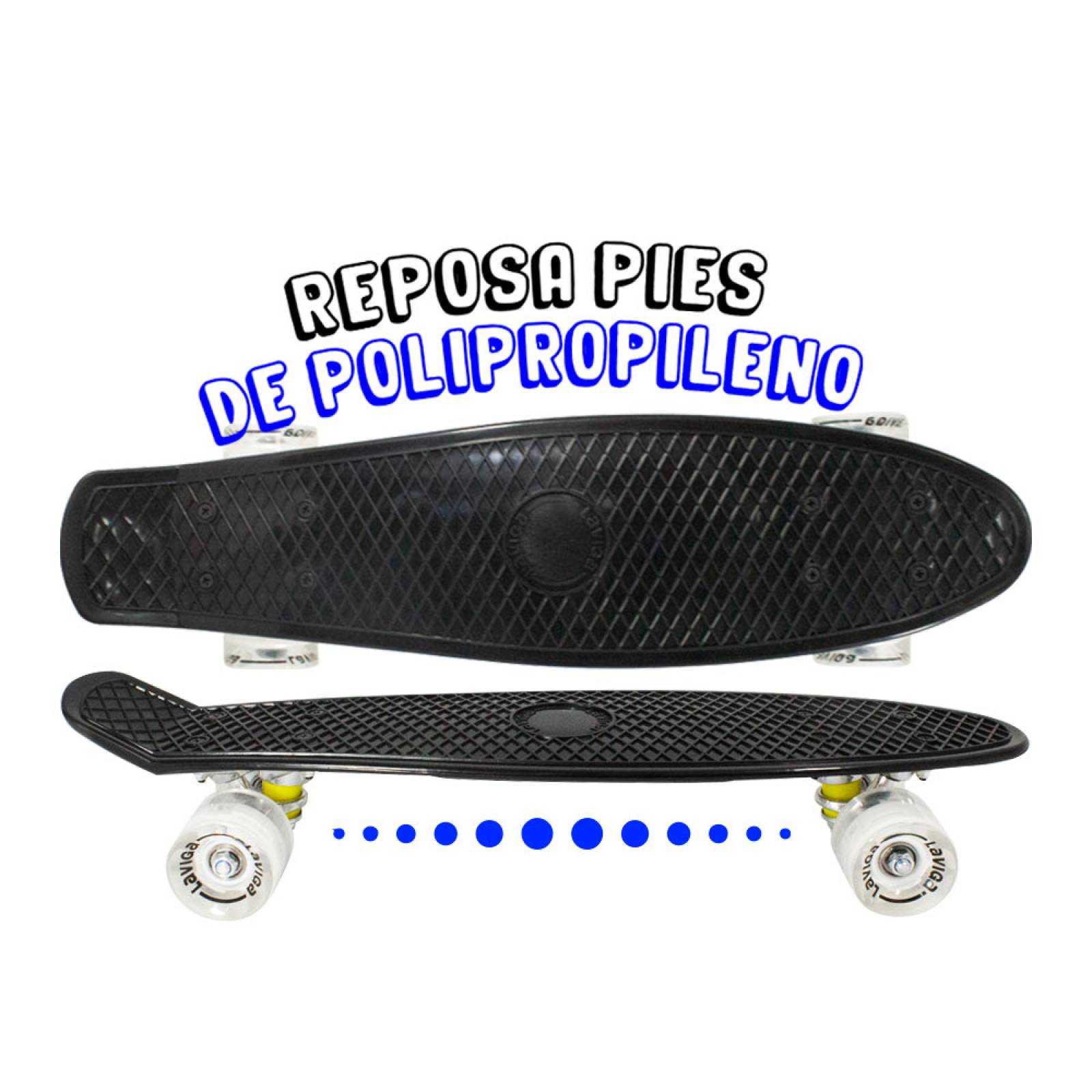 Patineta Tipo Penny Classic Banana De Colores Con Luz Led