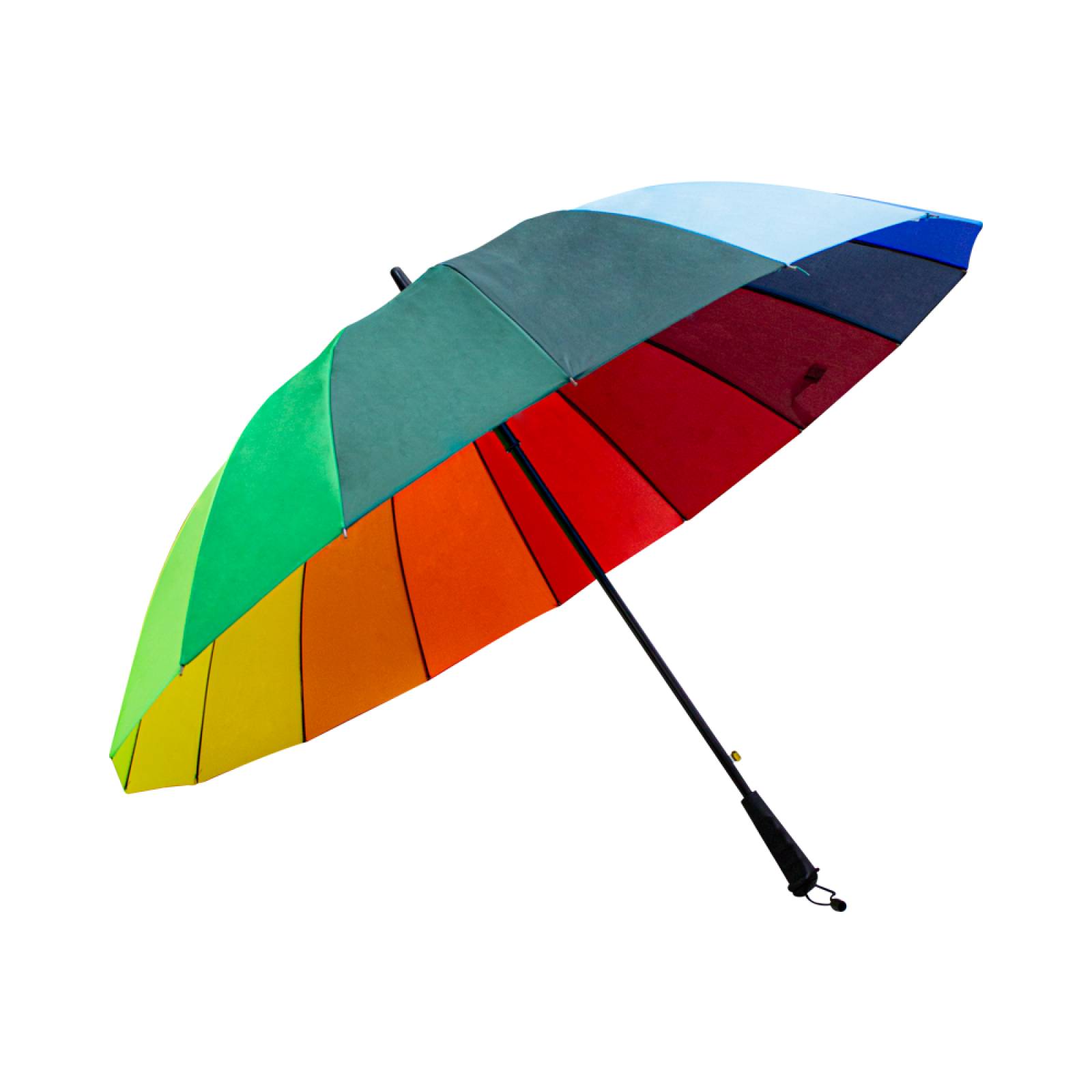 Paraguas Sombrilla Multicolor Arcoiris Semiautomático 12 Pzs