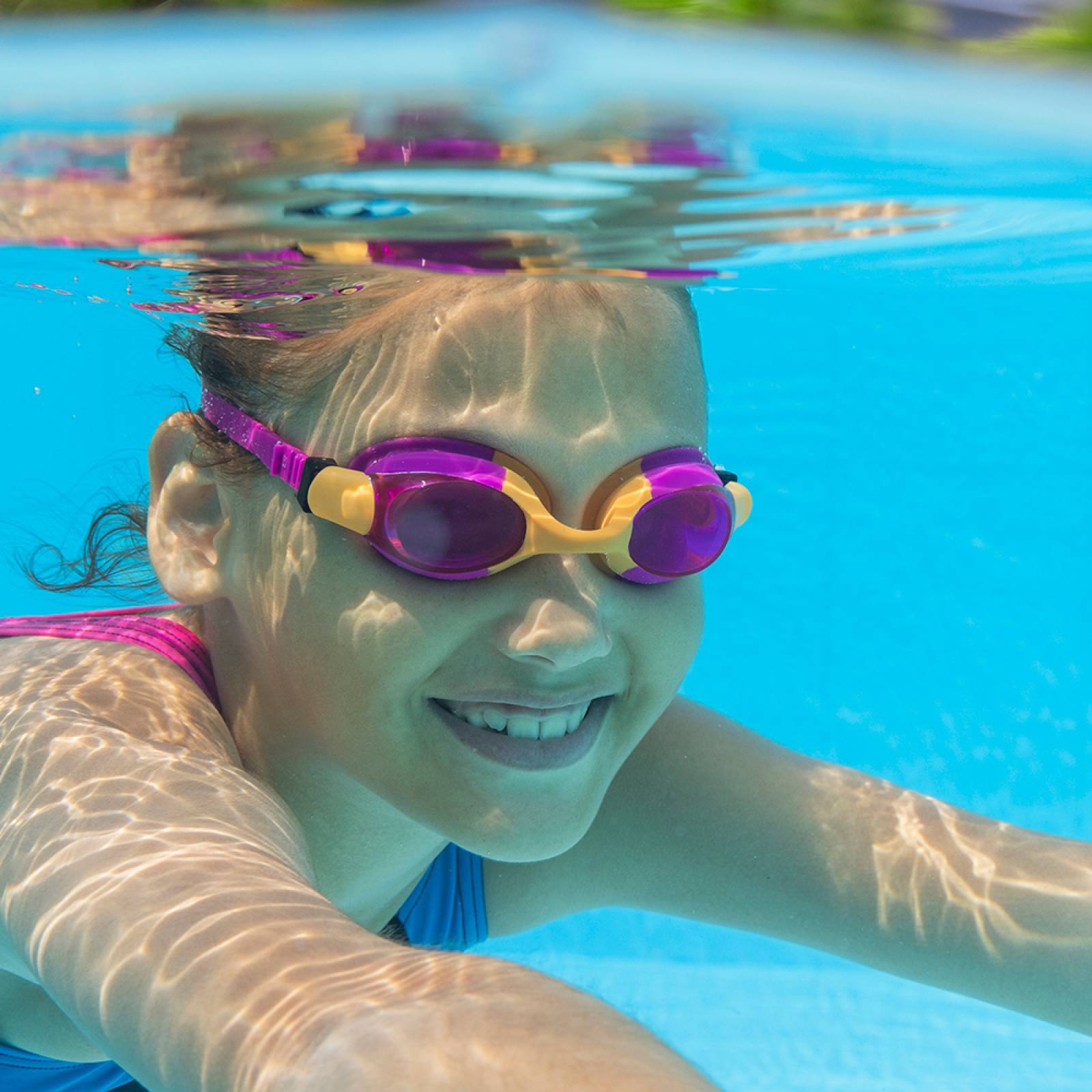 Goggles Infantiles De Colores 3 Piezas Natación 7 A 14 Años