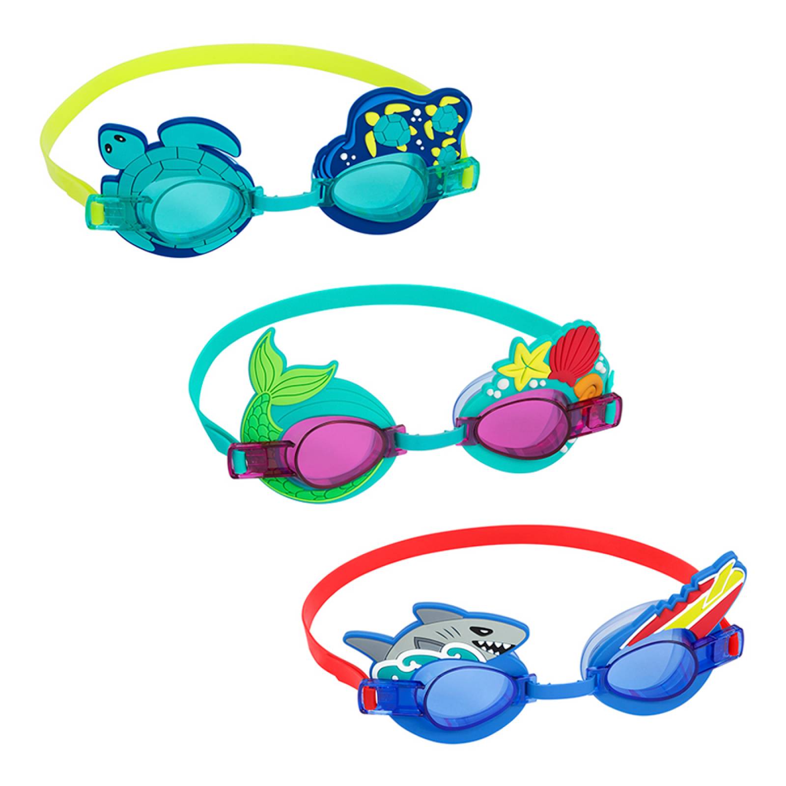 Goggles Infantiles Para Natación 3 A 8 Años Mayoreo 3 Pzas