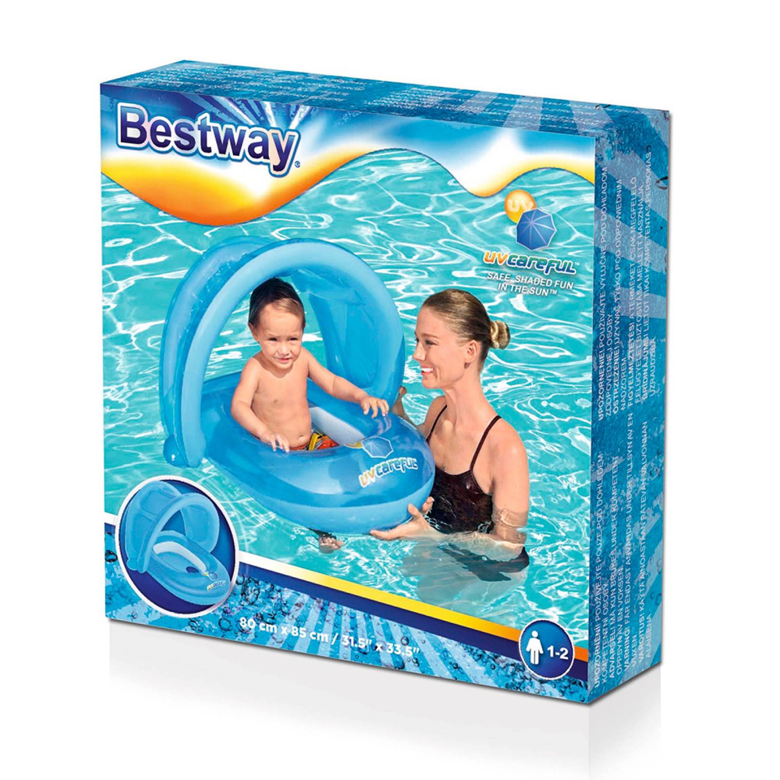 Silla Inflable Salvavidas Para Bebé De Color Con Techo