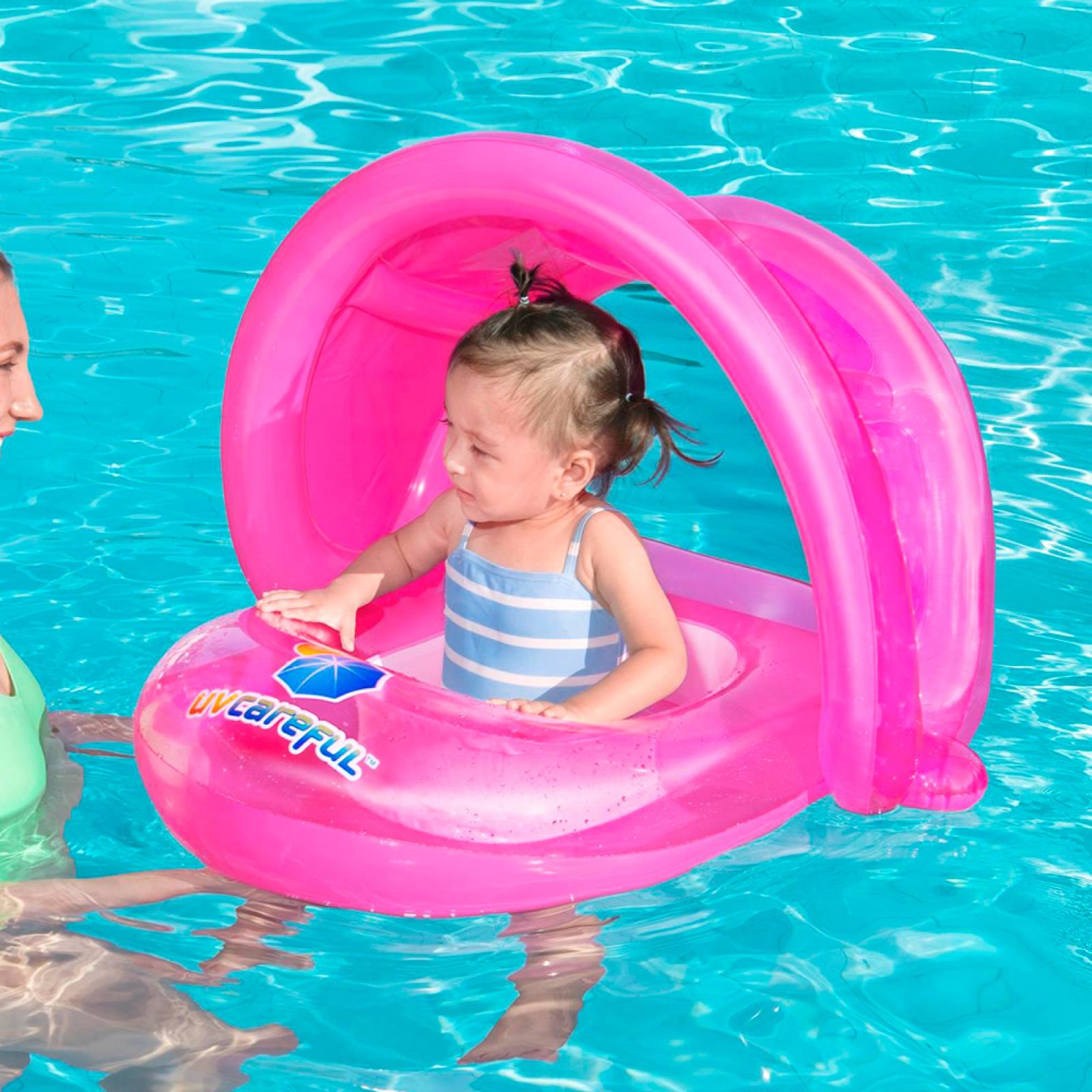 Silla Inflable Salvavidas Para Bebé De Color Con Techo