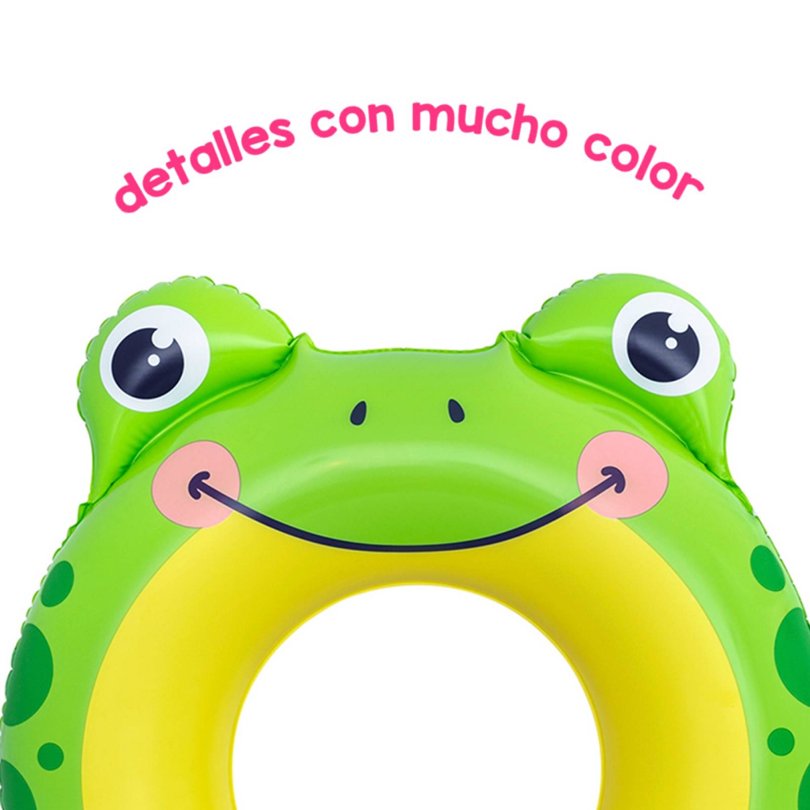 Salvavidas Inflable Dona Flotador Diseño Panda Y Rana 6 Pzas