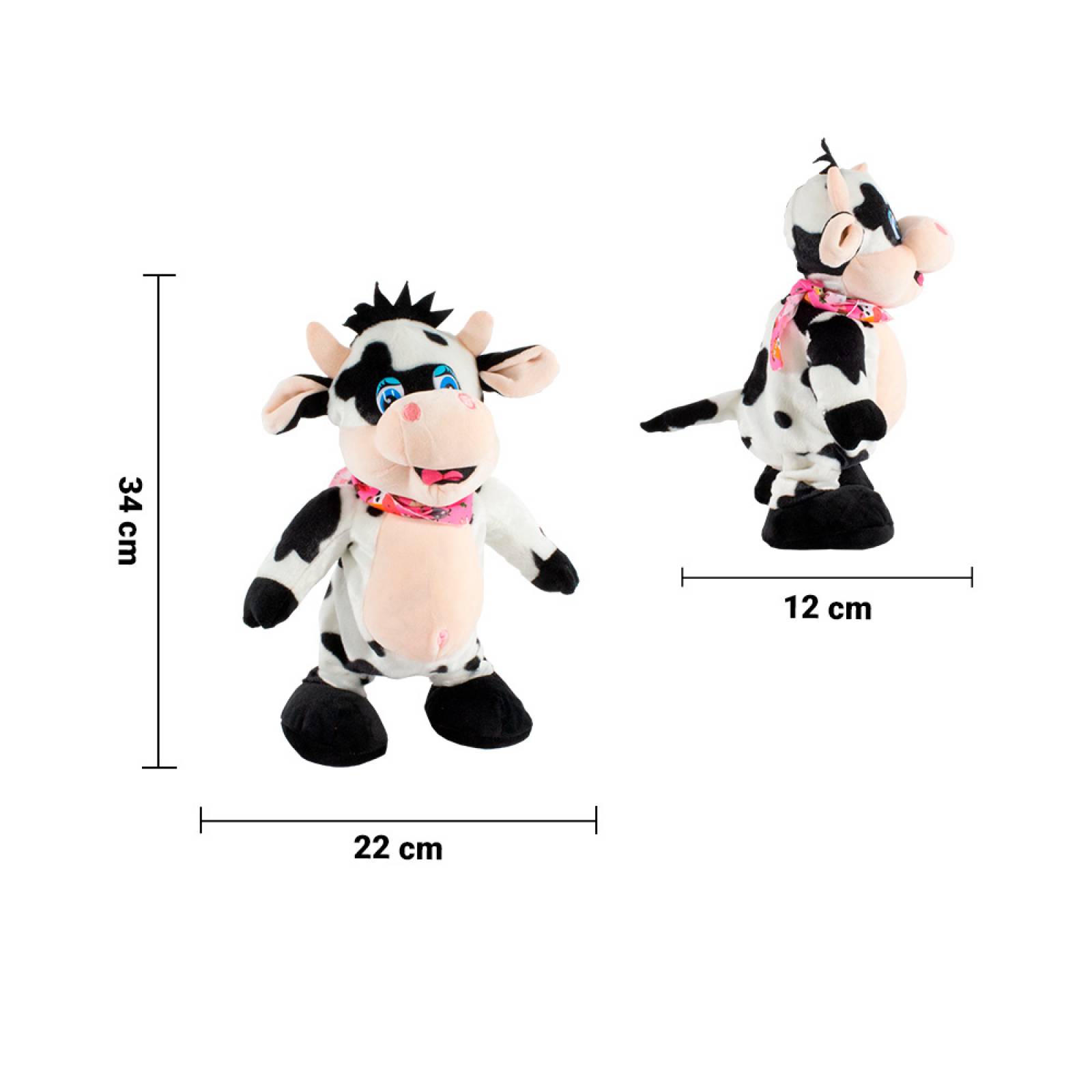 Vaca De Peluche Musical Con Movimiento Vaquita Bailarina