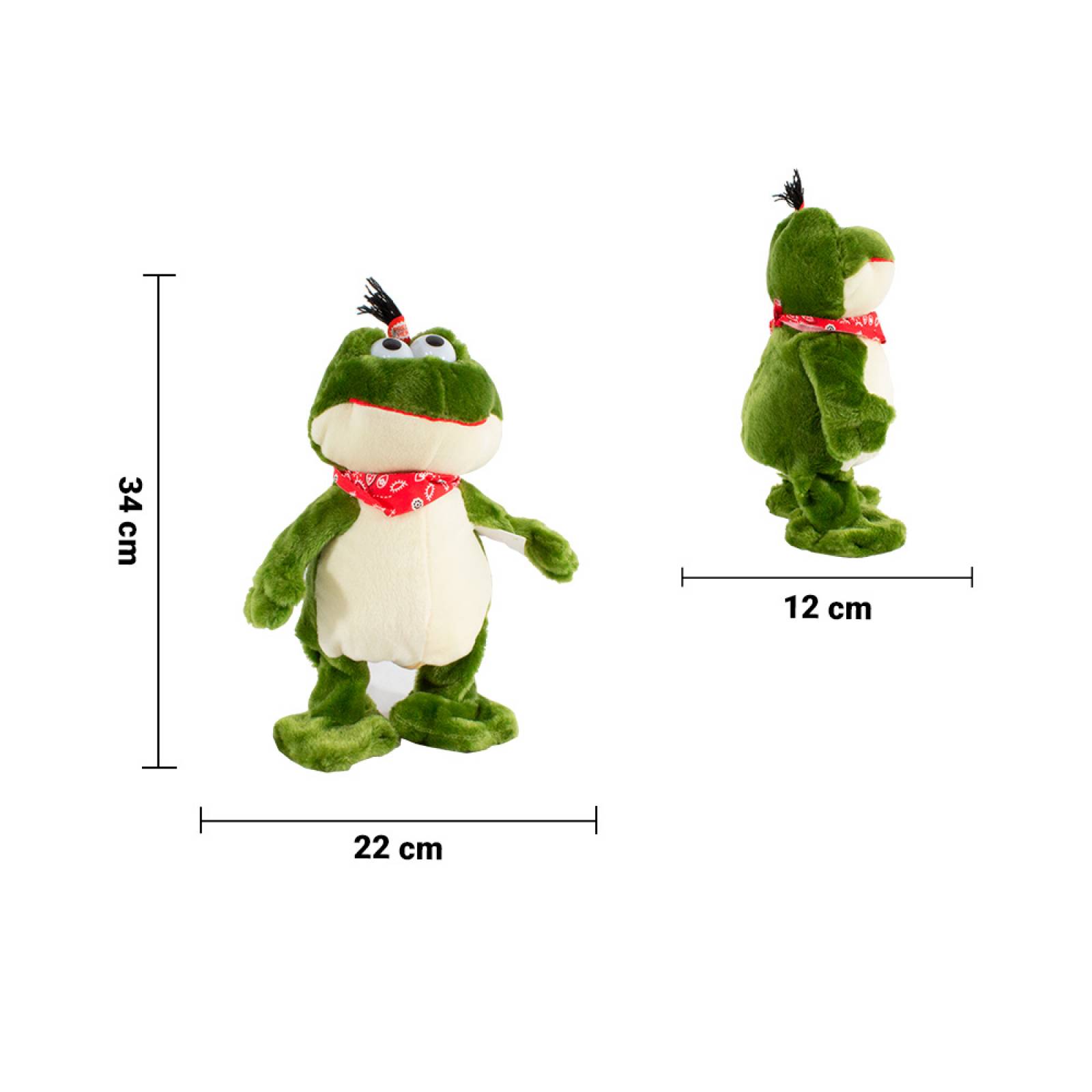 Rana Peluche Bailarina Musical Ranita Con Sonidos Movimiento